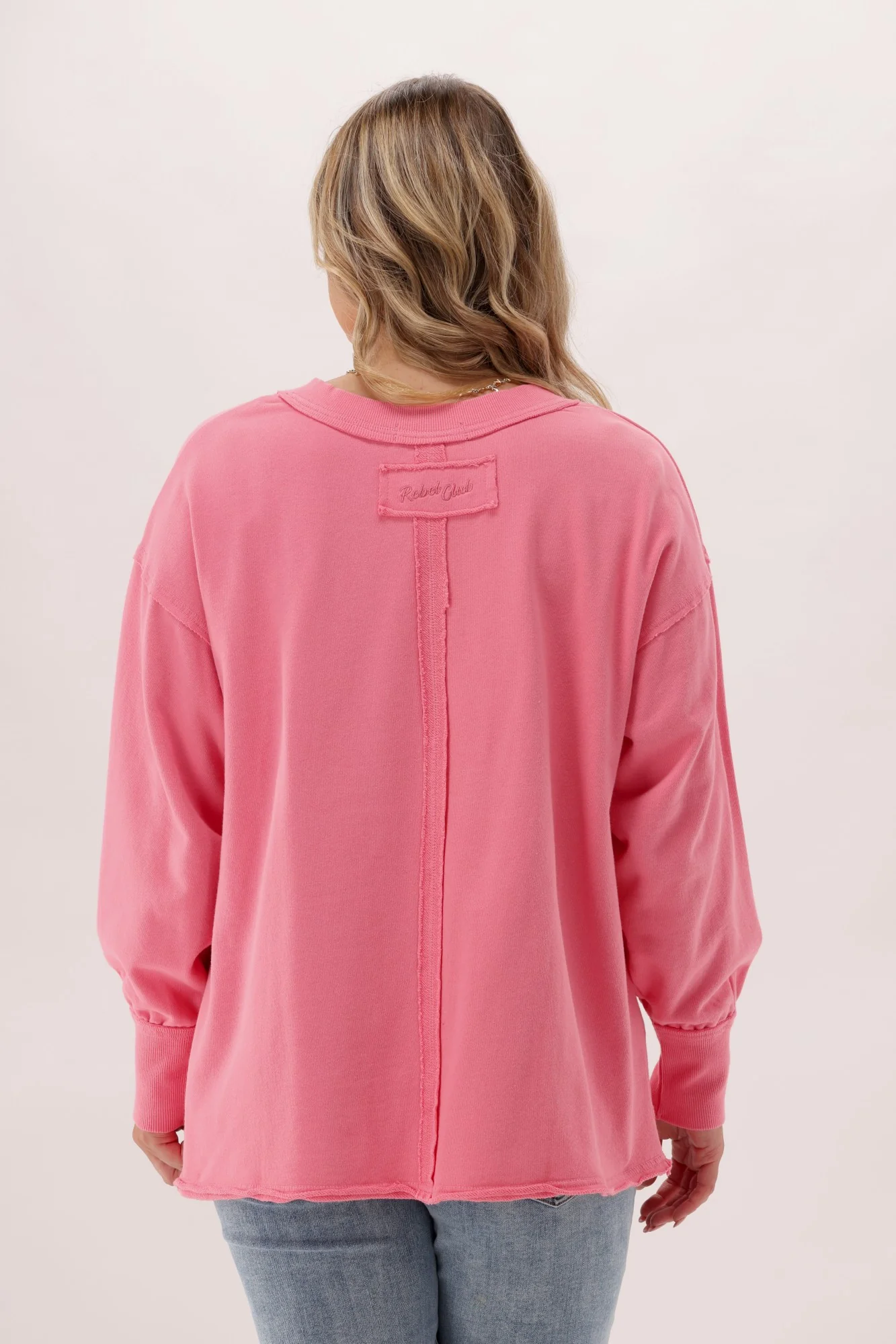 Rebel Club Easy V Sweat Pink - Image 6