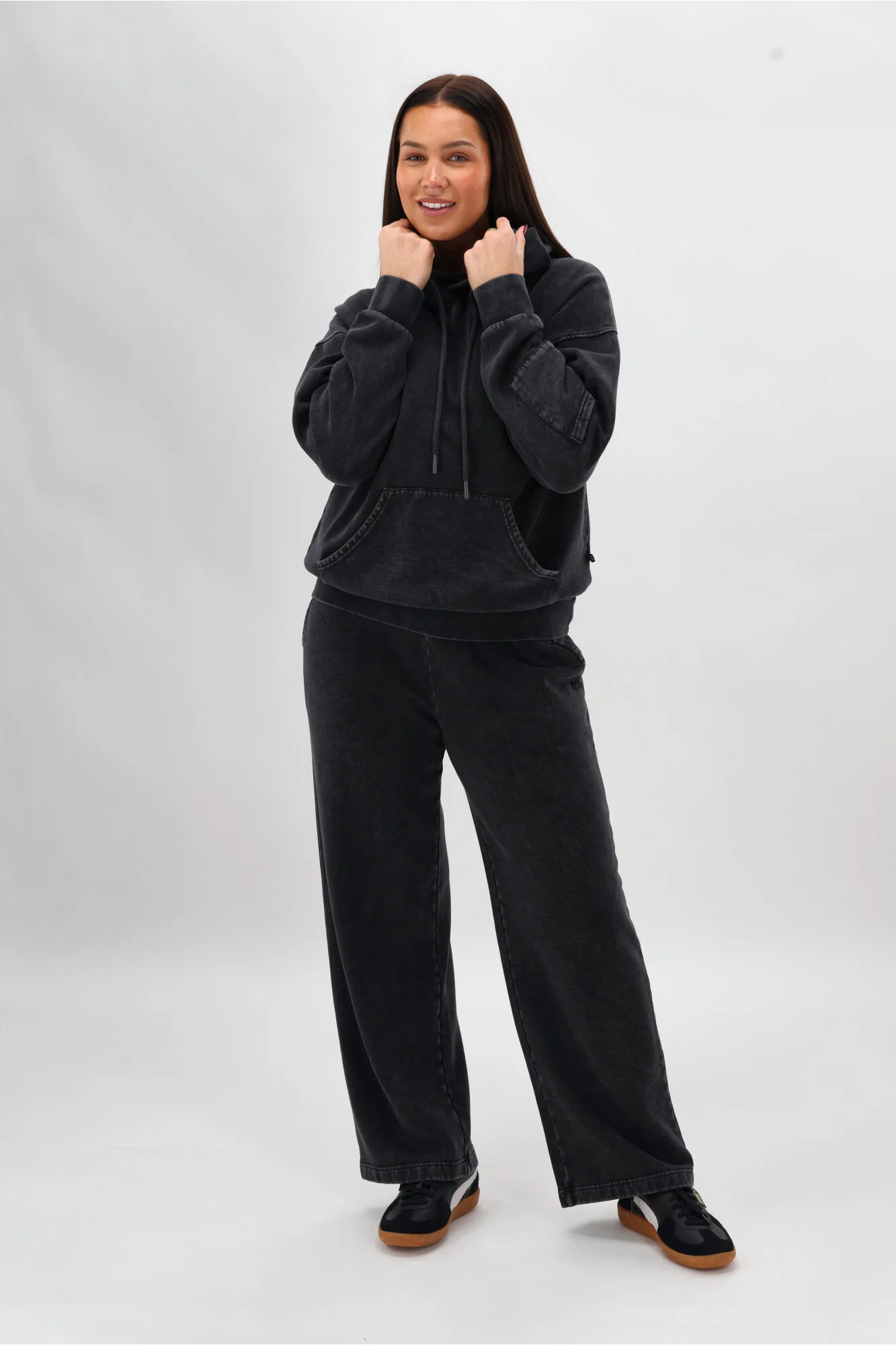 Rebel Club Flock Flower Hoodie Black Wash - Image 7