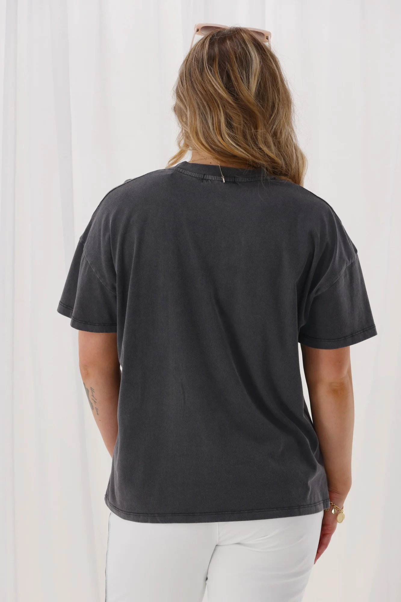 Rebel Club Fly Boyfriend Tee Washed Black - Image 9