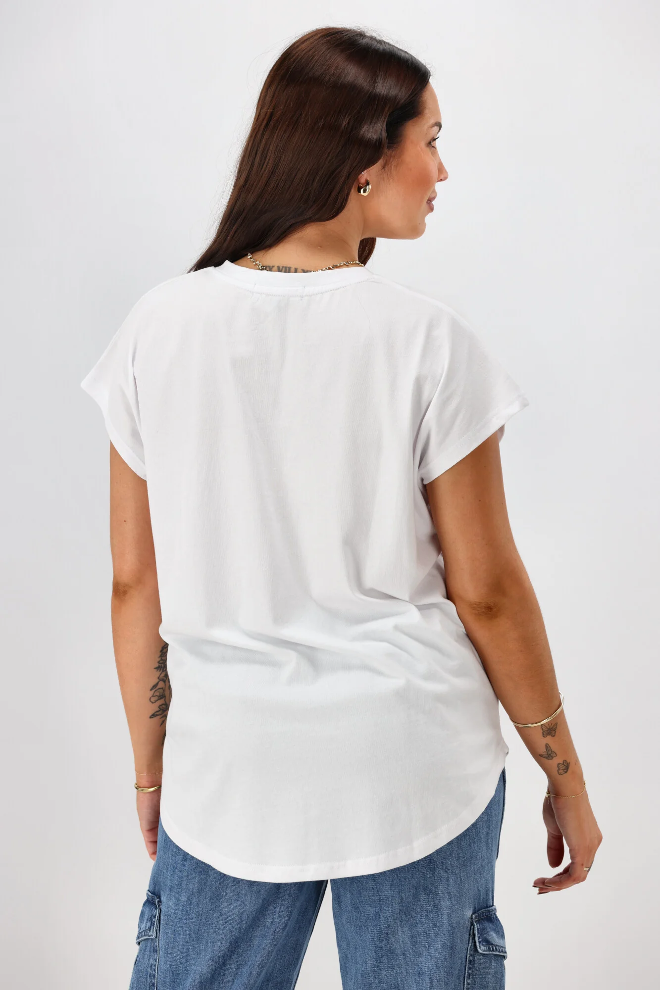 Rebel Club Heartbeat V Tee White - Image 7