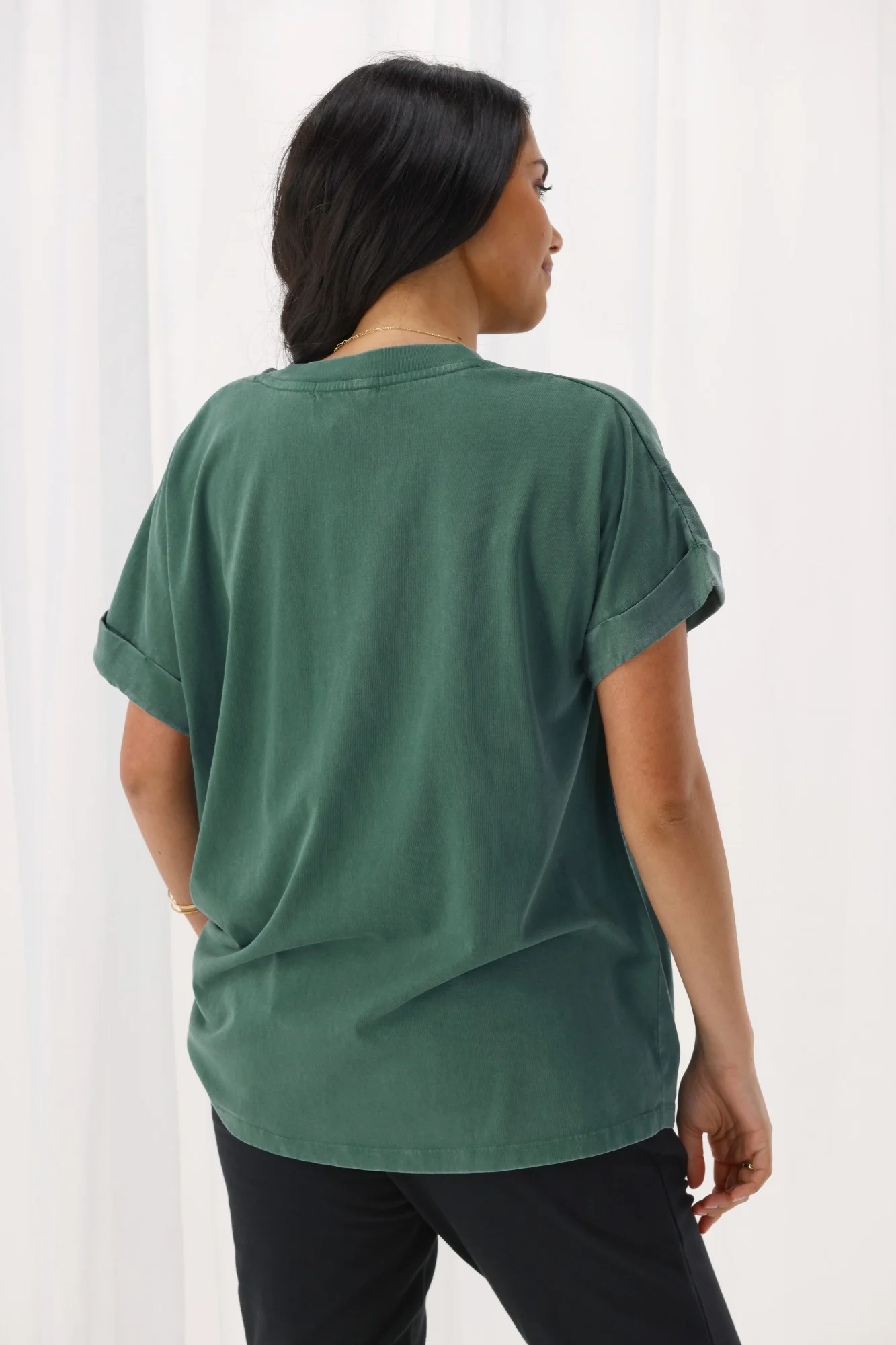 Rebel Club Liberty Rose Capsleeve Tee Green - Image 9