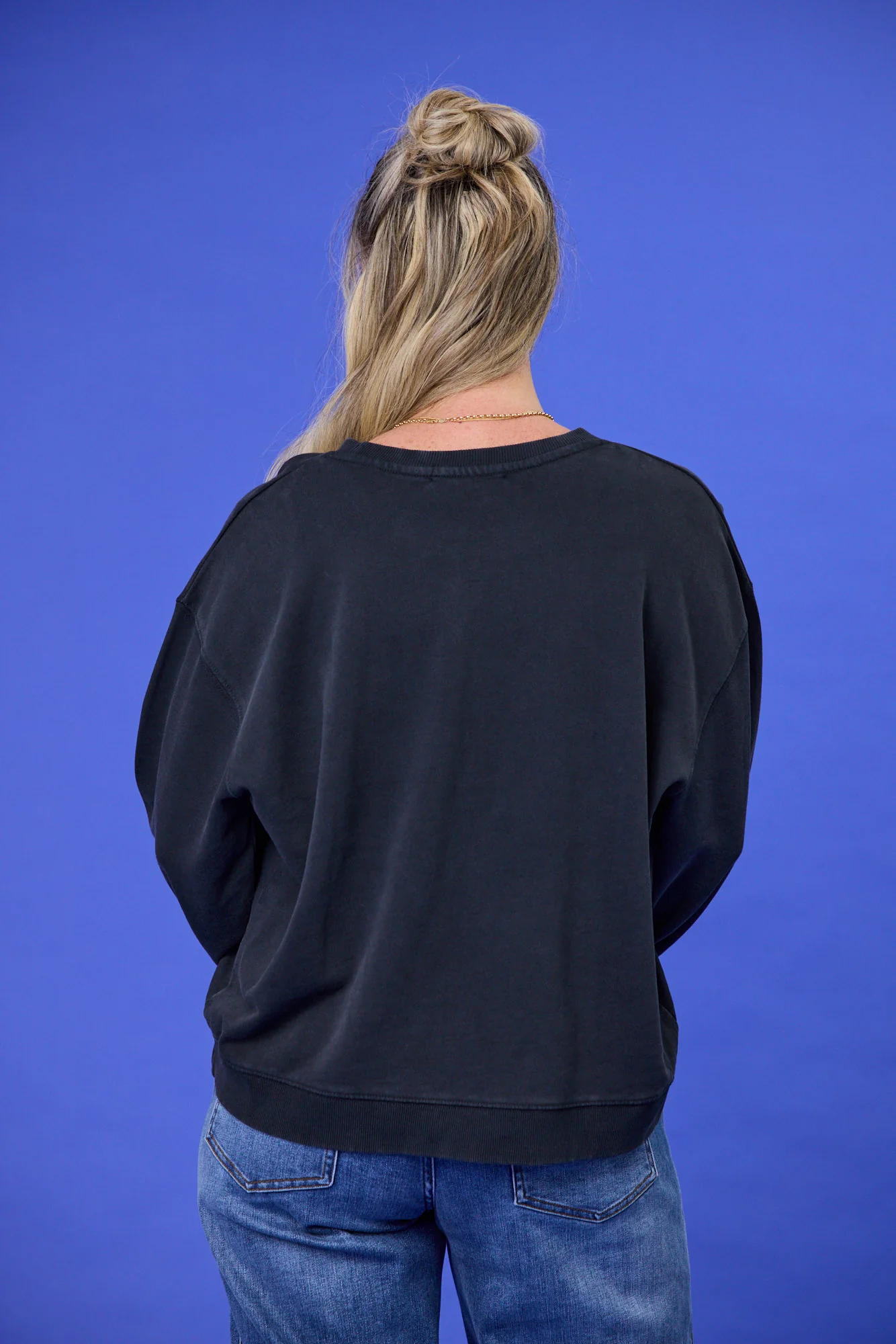 Rebel Club Peony Love Crew Washed Black - Image 3