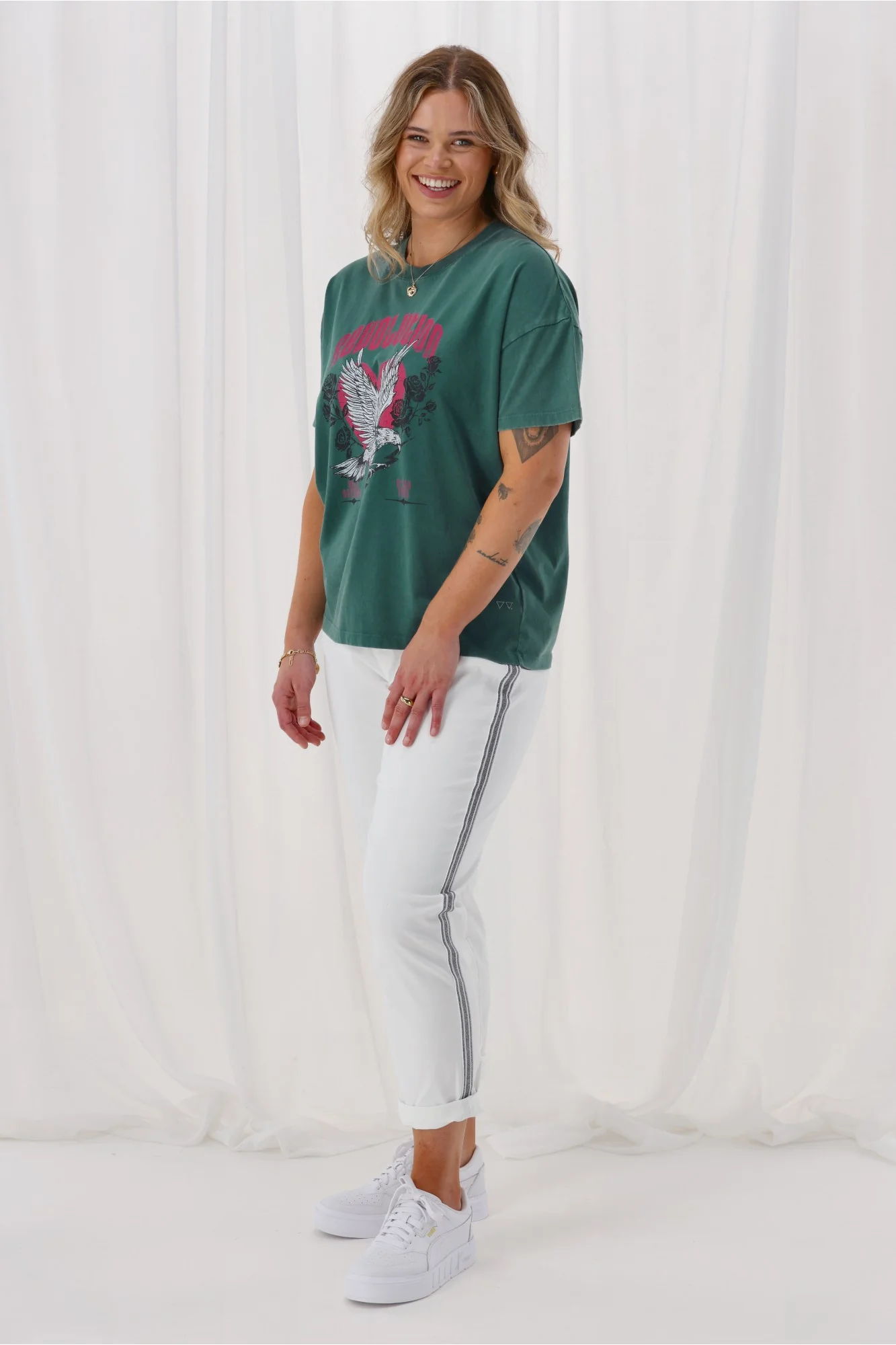 Rebel Club Revolution Boyfriend Tee Green - Image 9
