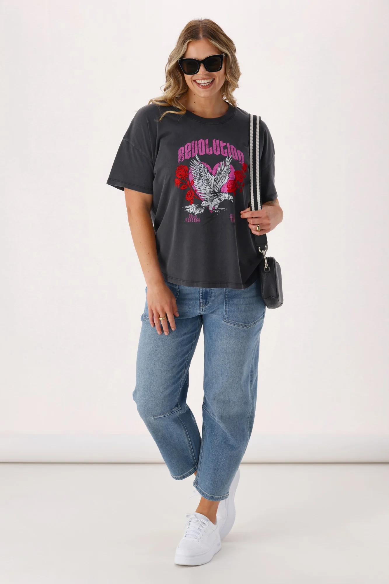 Rebel Club Revolution Boyfriend Tee Washed Black - Image 6