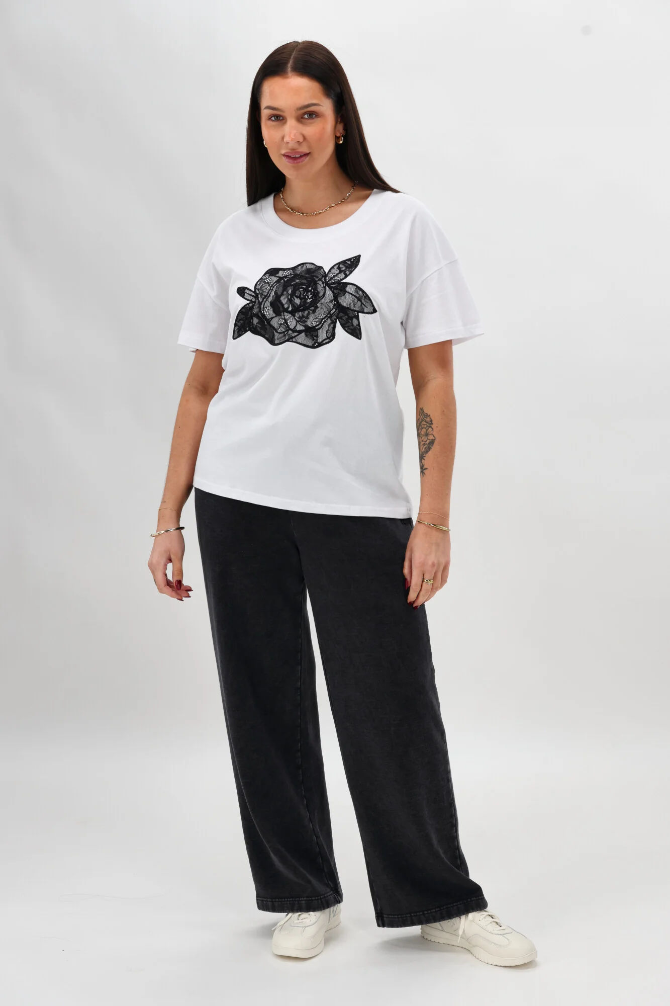 Rebel Club Rose Tee White - Image 6