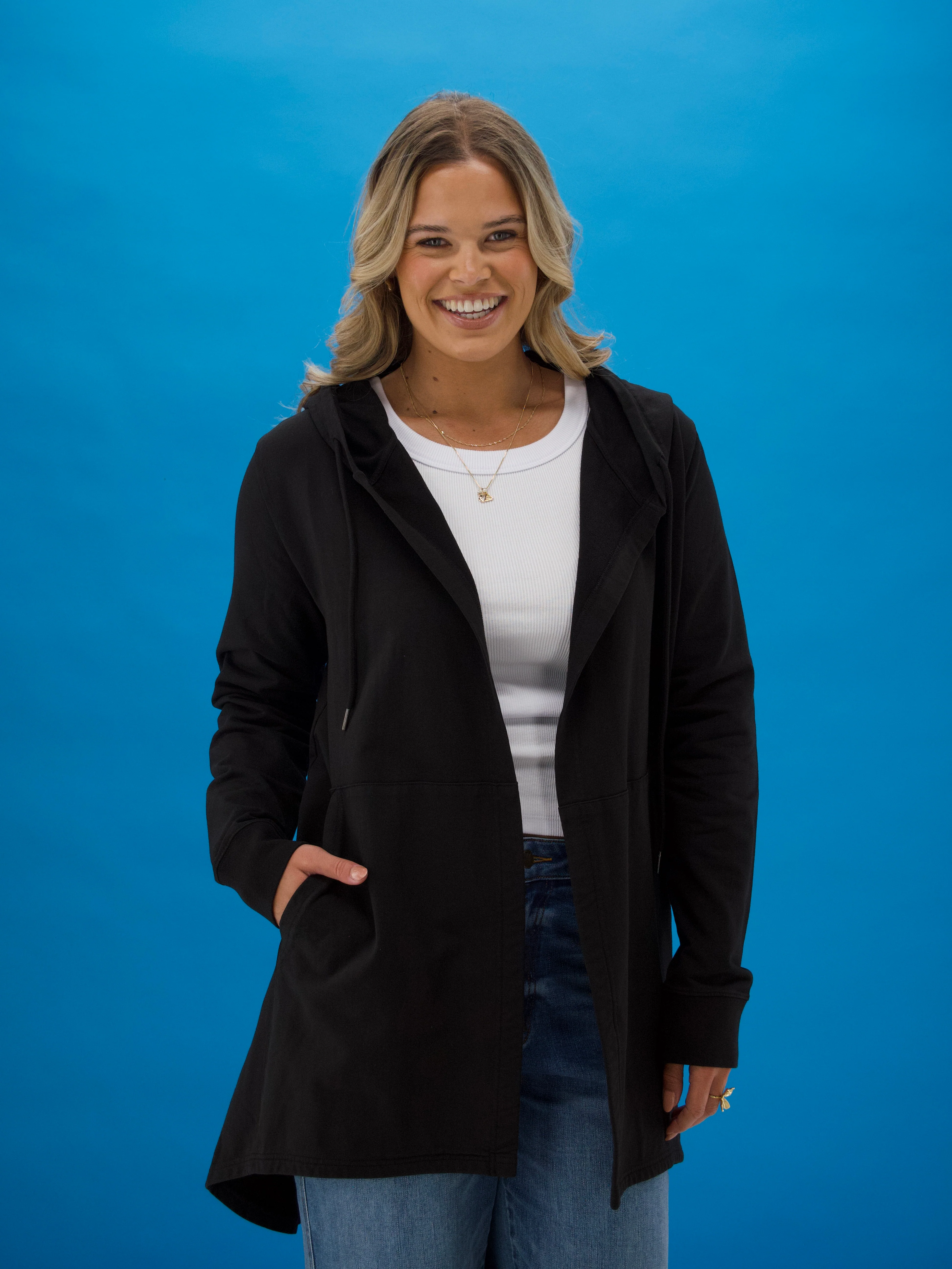 Rebel Club Sideline Hoodie Cardi Black - Image 2