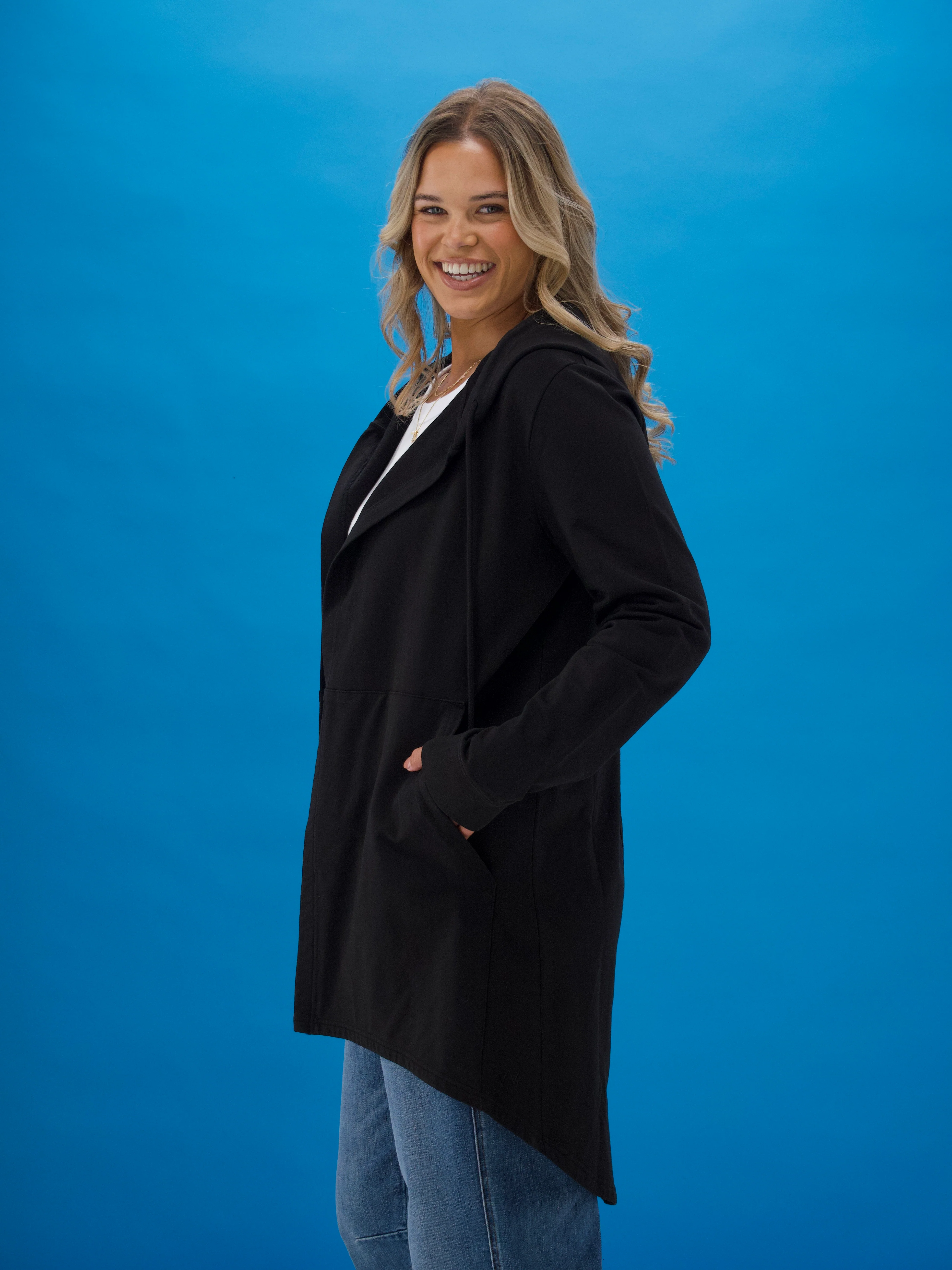 Rebel Club Sideline Hoodie Cardi Black - Image 3