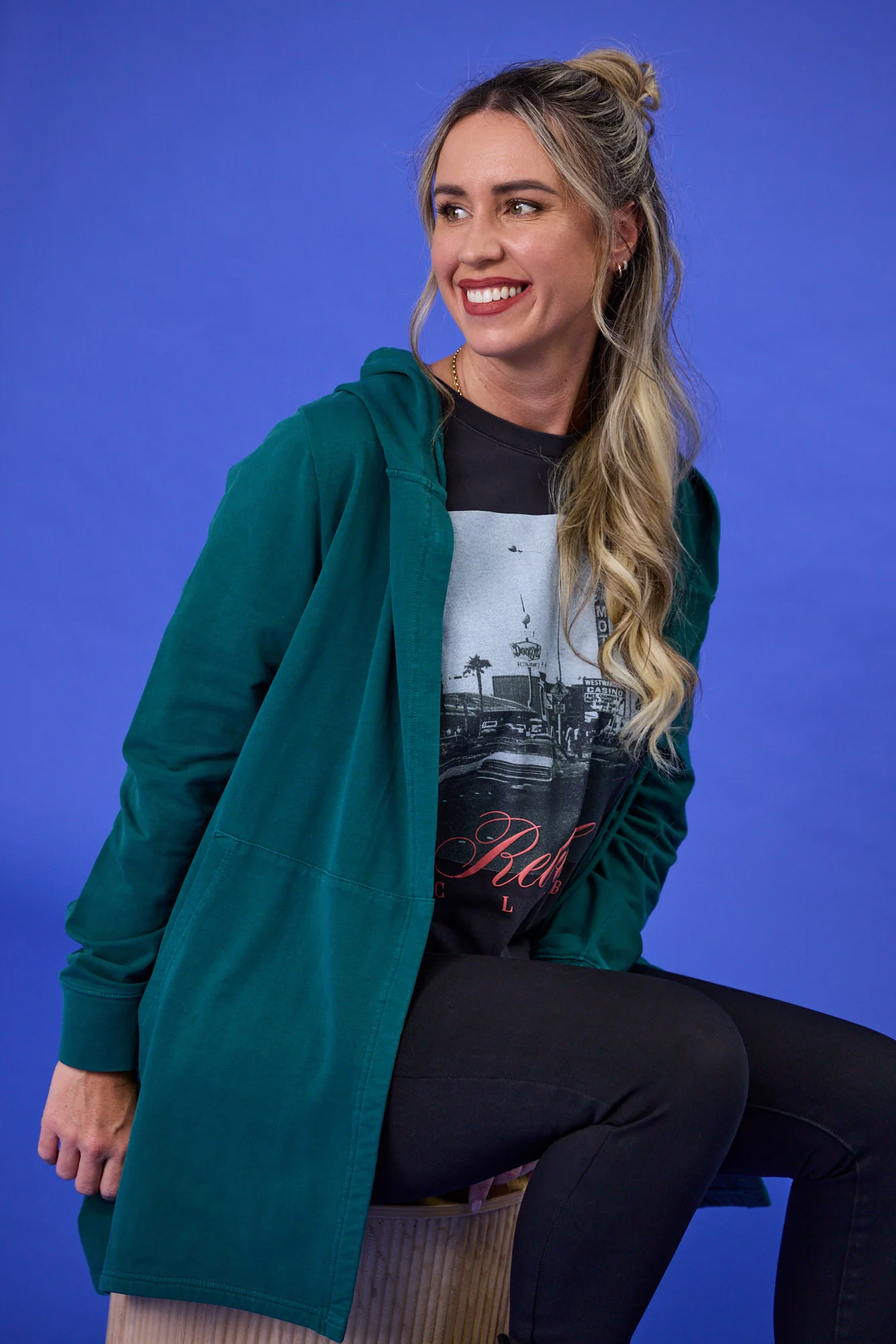Rebel Club Sideline Hoodie Cardi Green