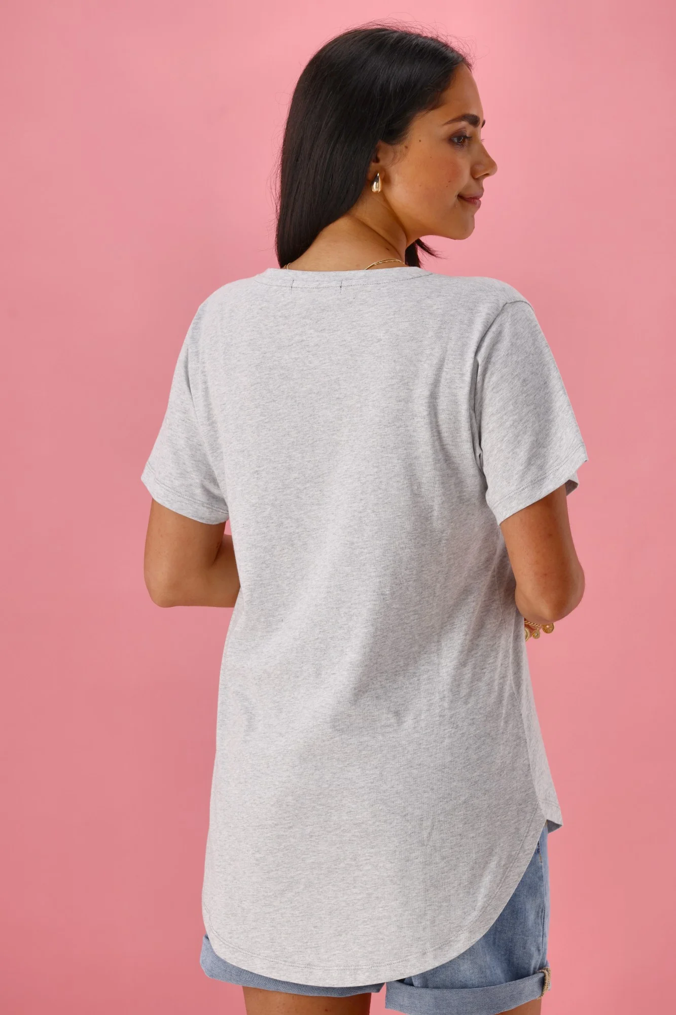 Rebel Club Swallow Tee Grey Marle - Image 8