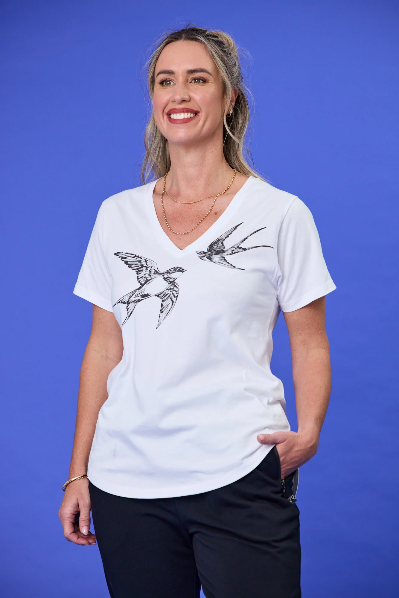 Rebel Club Swallow Tee White