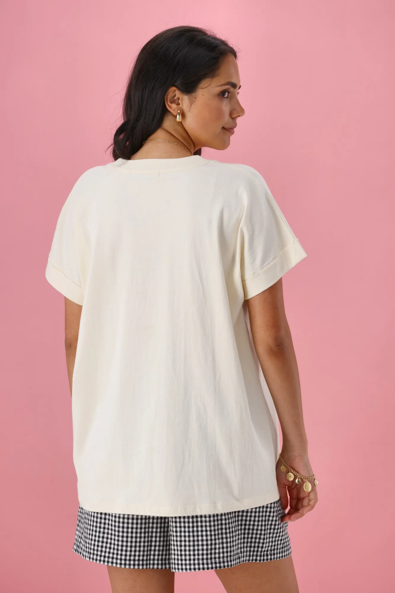 Rebel Club Tiger Cuff Tee Vanilla - Image 7
