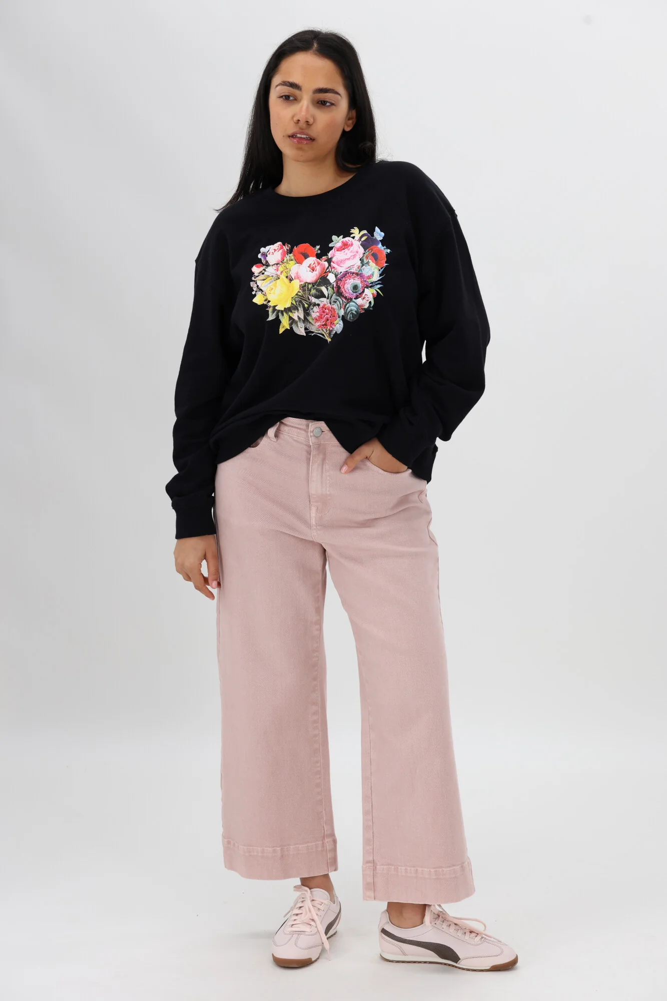 Rebel Club Vintage Floral Heart Black - Image 8