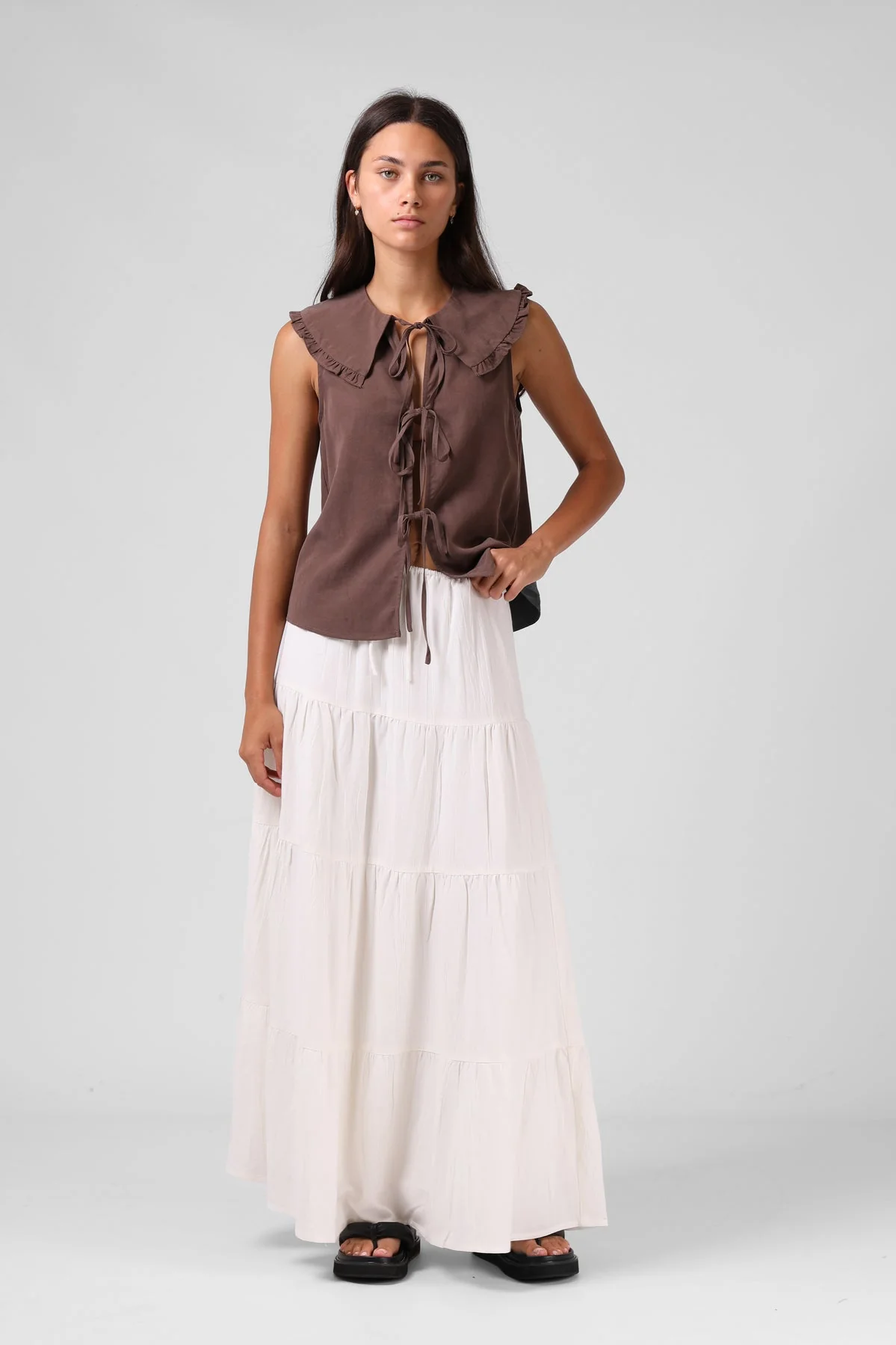 RPM Addison Blouse Chocolate - Image 4