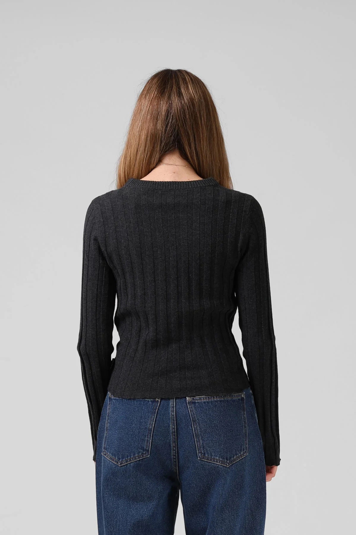 RPM Knitted L/S Tee Black Marl - Image 3