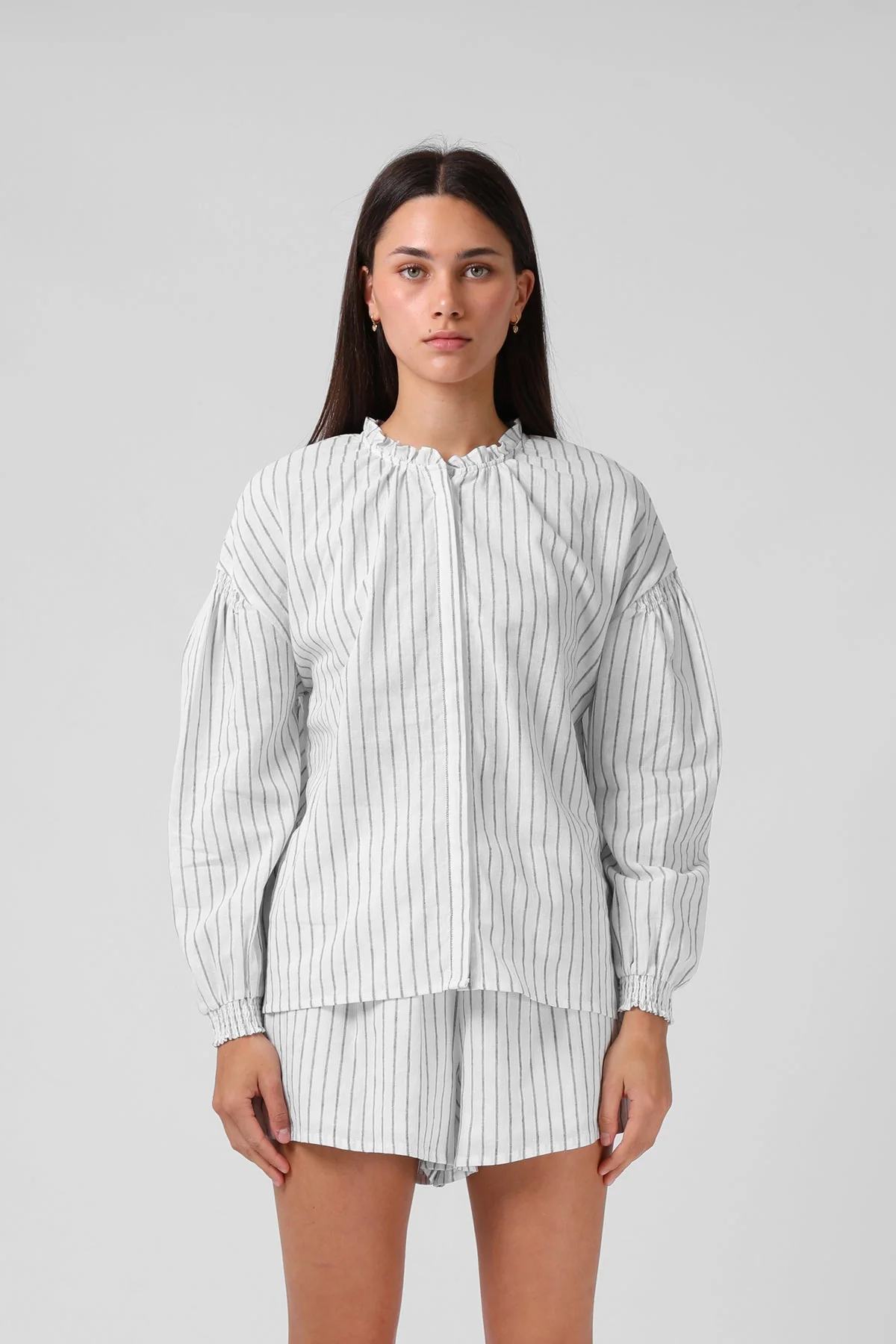 RPM Olive Blouse White Stripe - Image 2