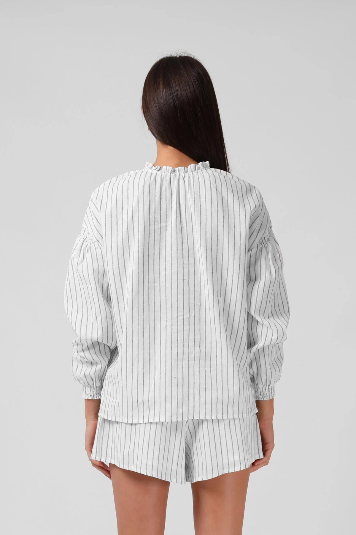 RPM Olive Blouse White Stripe - Image 4