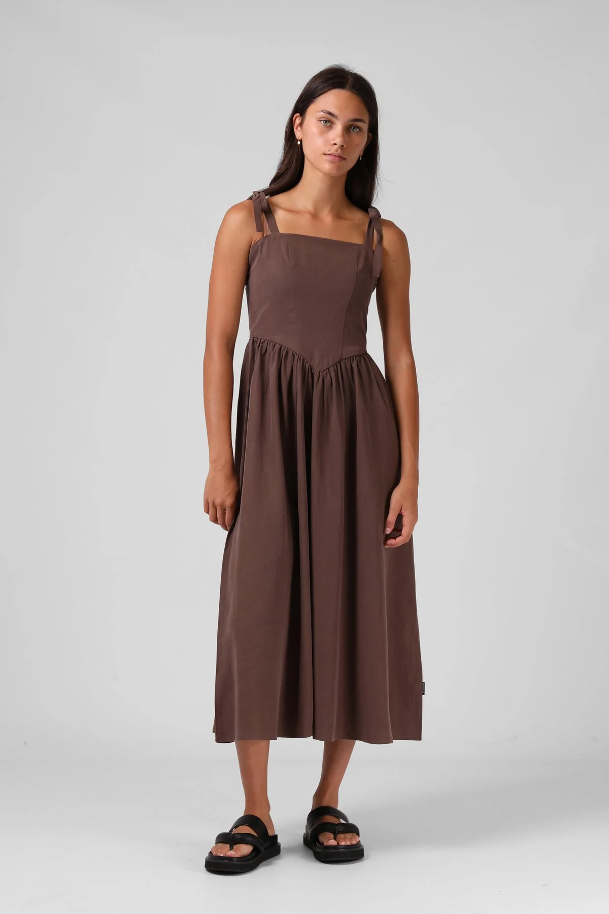 RPM Sofia Midi Dress Chocolate