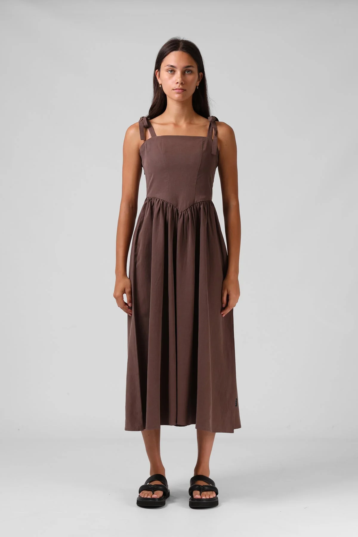 RPM Sofia Midi Dress Chocolate - Image 2