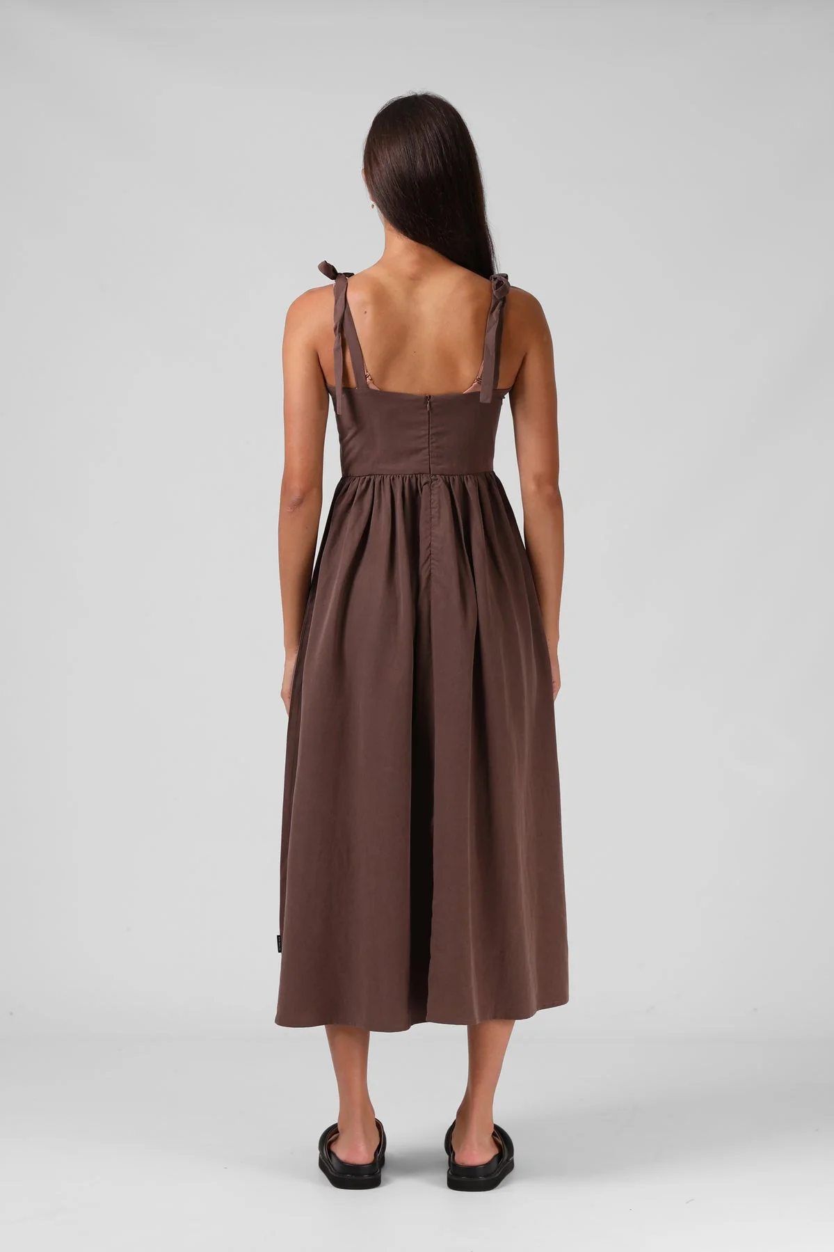 RPM Sofia Midi Dress Chocolate - Image 3