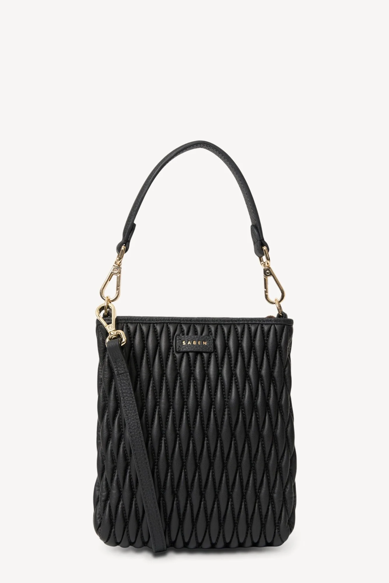 Saben Coco Mini Bag Black Diamond Quilt - Image 2