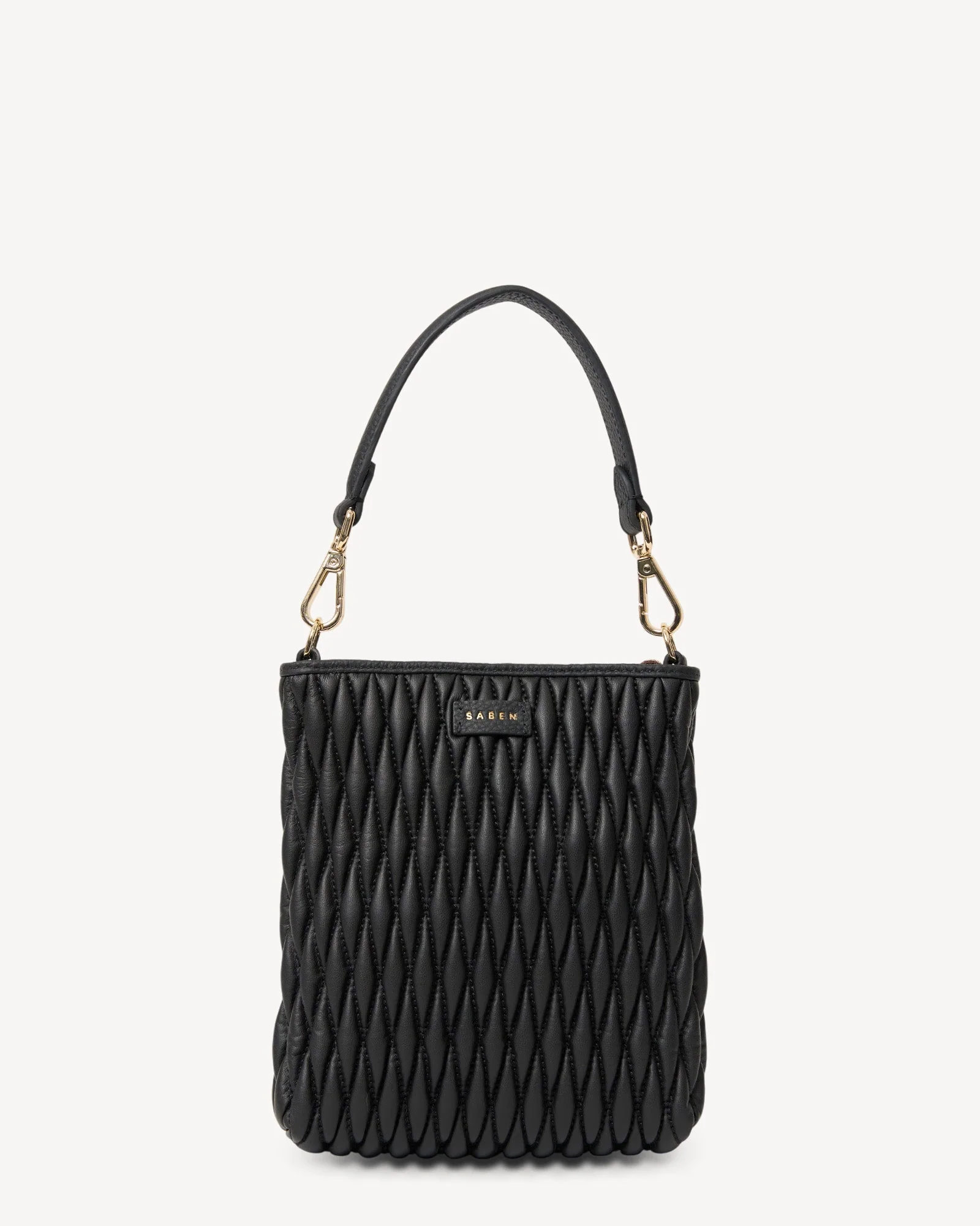 Saben Coco Mini Bag Black Diamond Quilt - Image 5