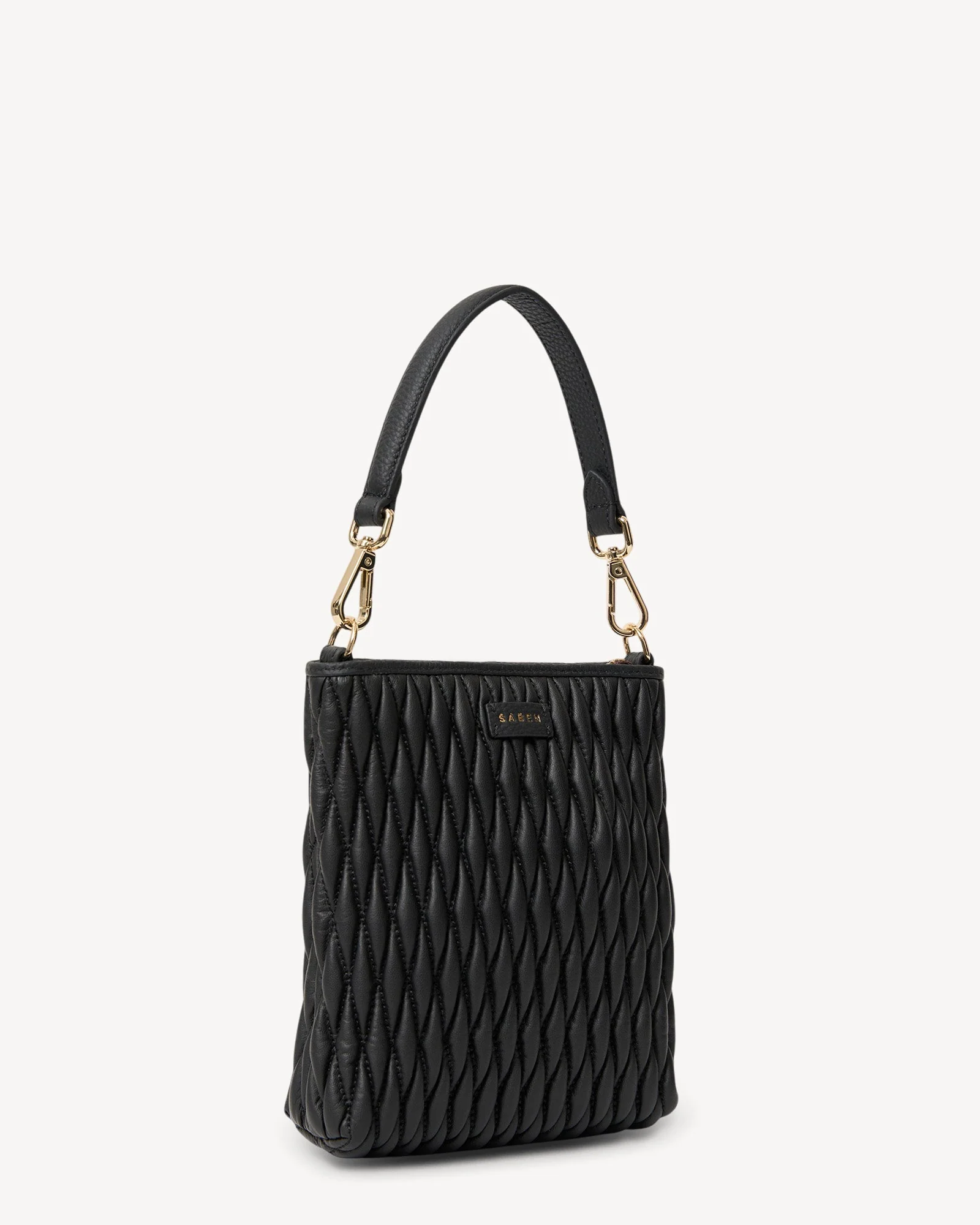 Saben Coco Mini Bag Black Diamond Quilt - Image 7