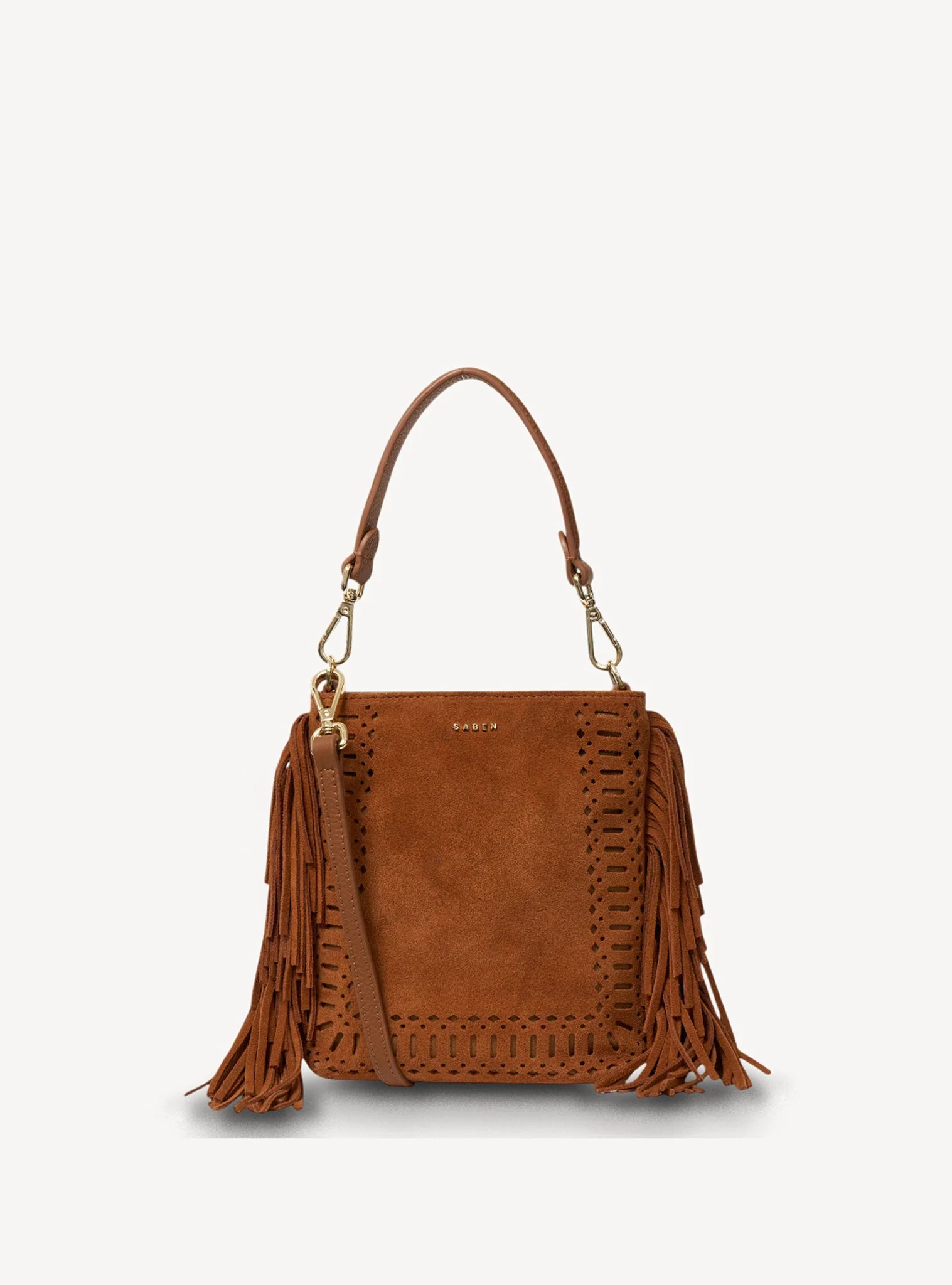 Saben Coco Mini Bag Suede + Fringe Tan - Image 2