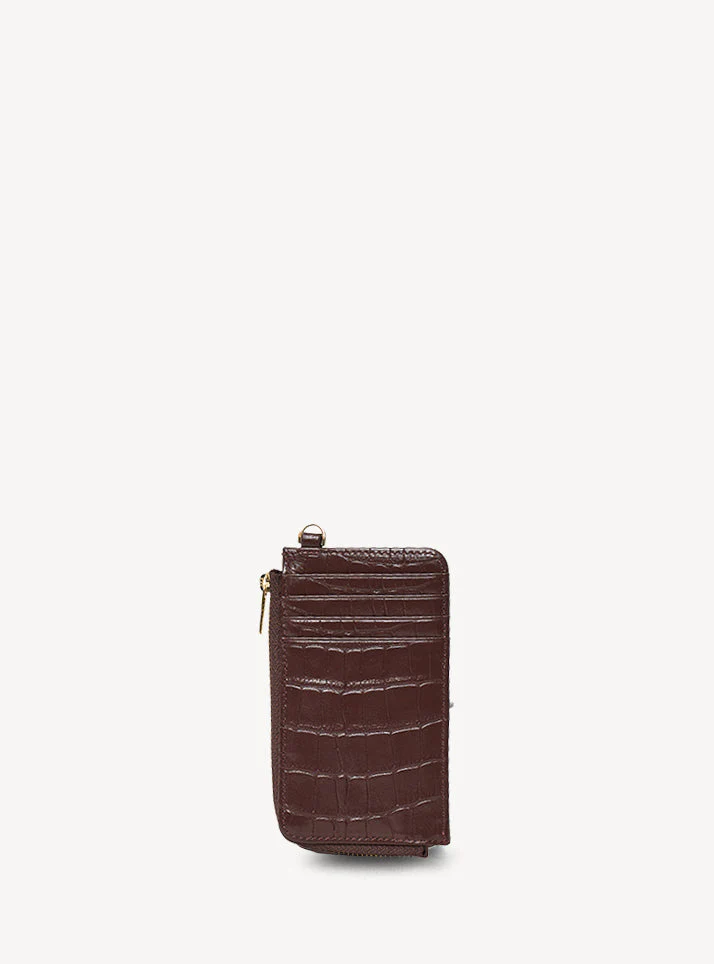 Saben Winona Card Holder Espresso Croc - Image 4