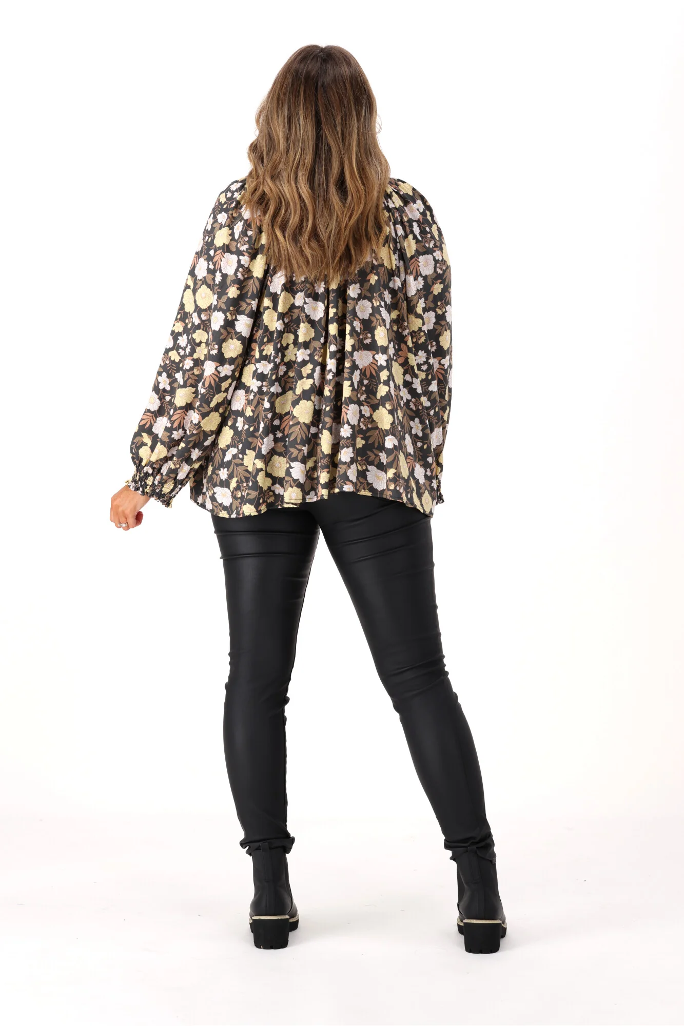 Salty Bright Riley Floral Top Black - Image 6