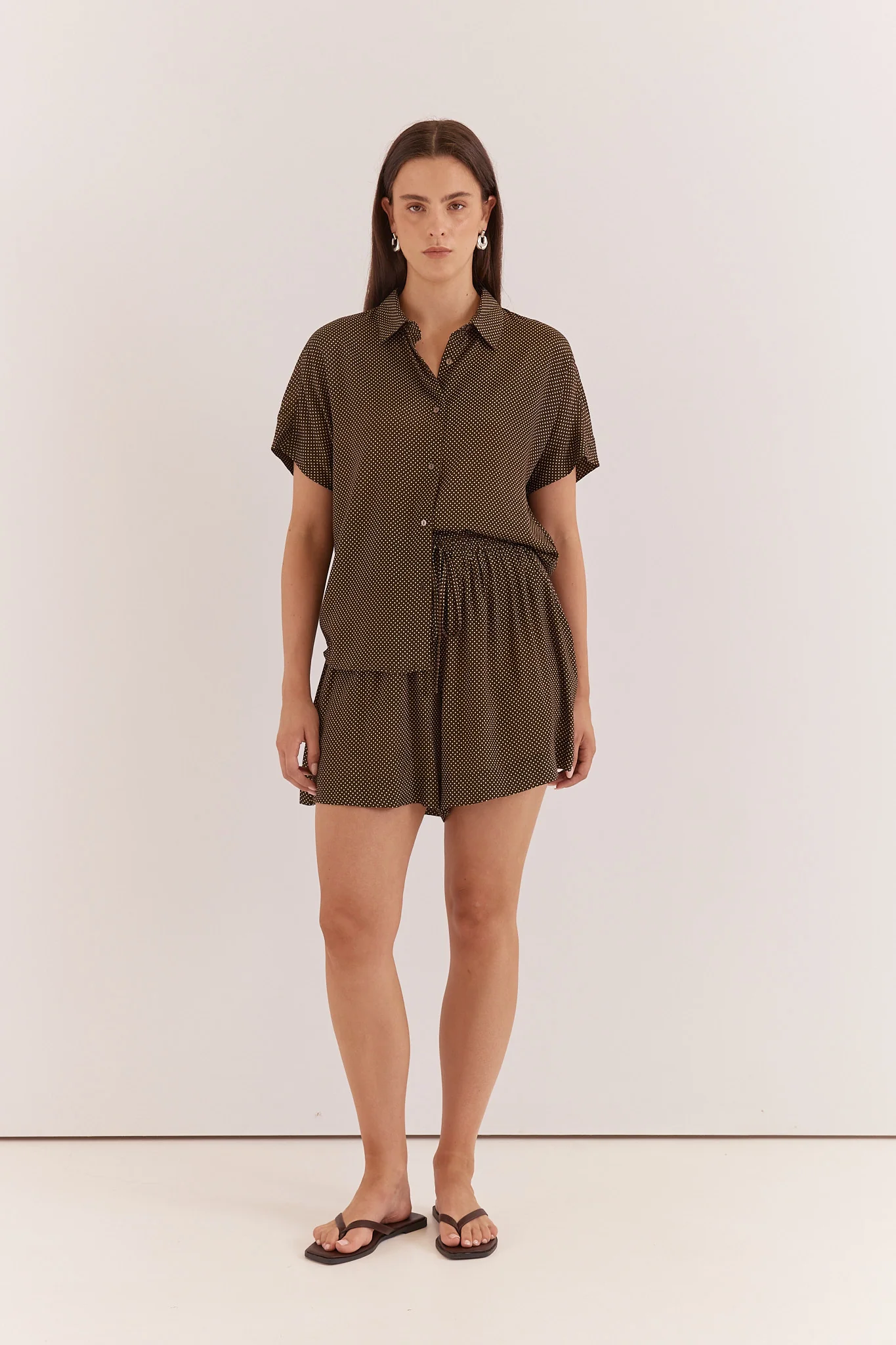 Sass Lune Relaxed Short Micro Dot