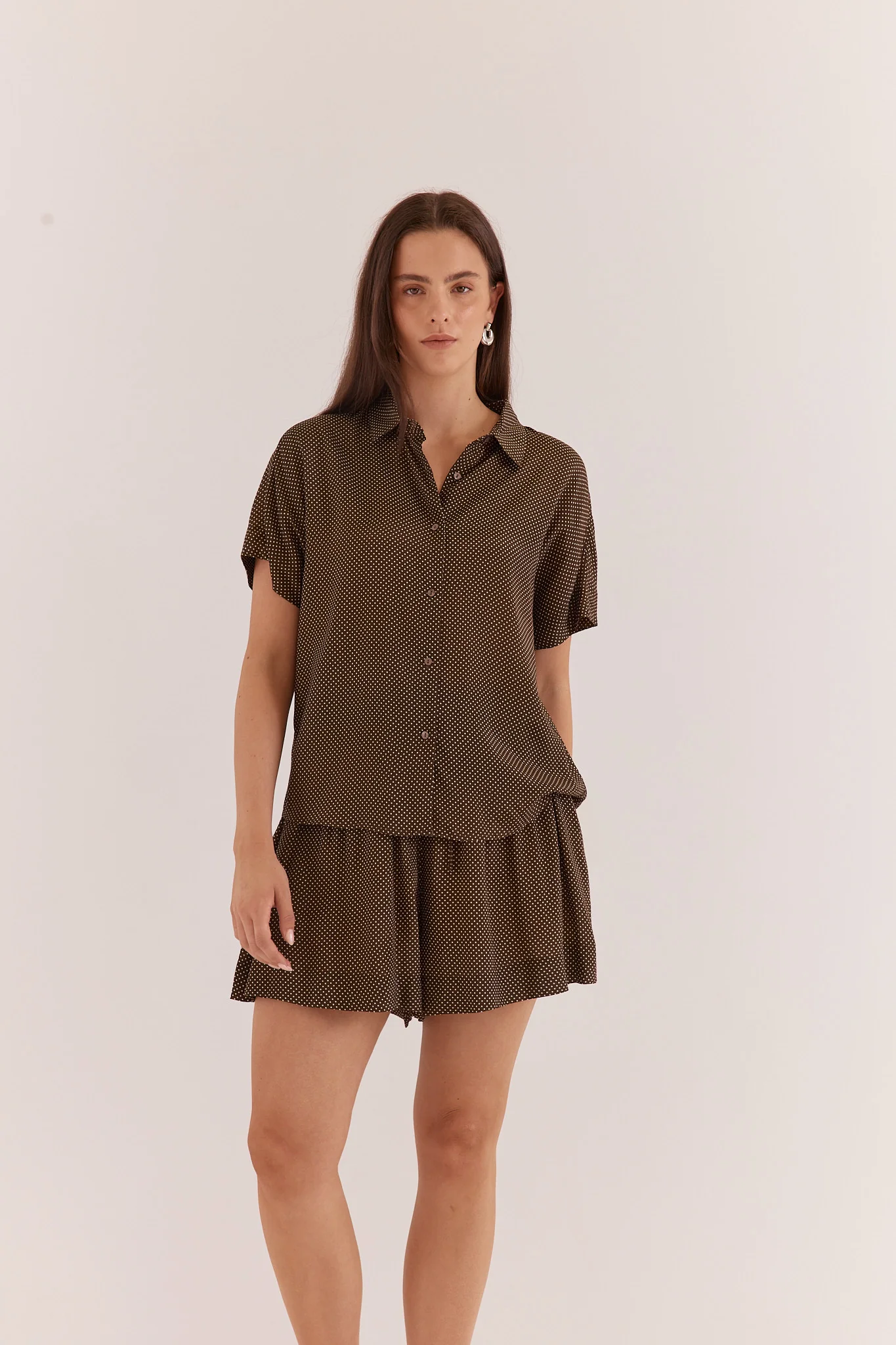 Sass Lune Relaxed Short Micro Dot - Image 2