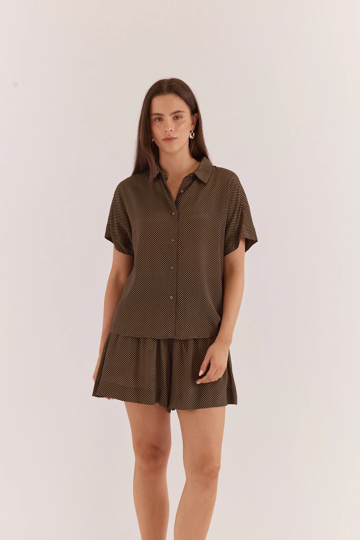 Sass Rowie Short Sleeve Shirt Micro Dot - Image 2
