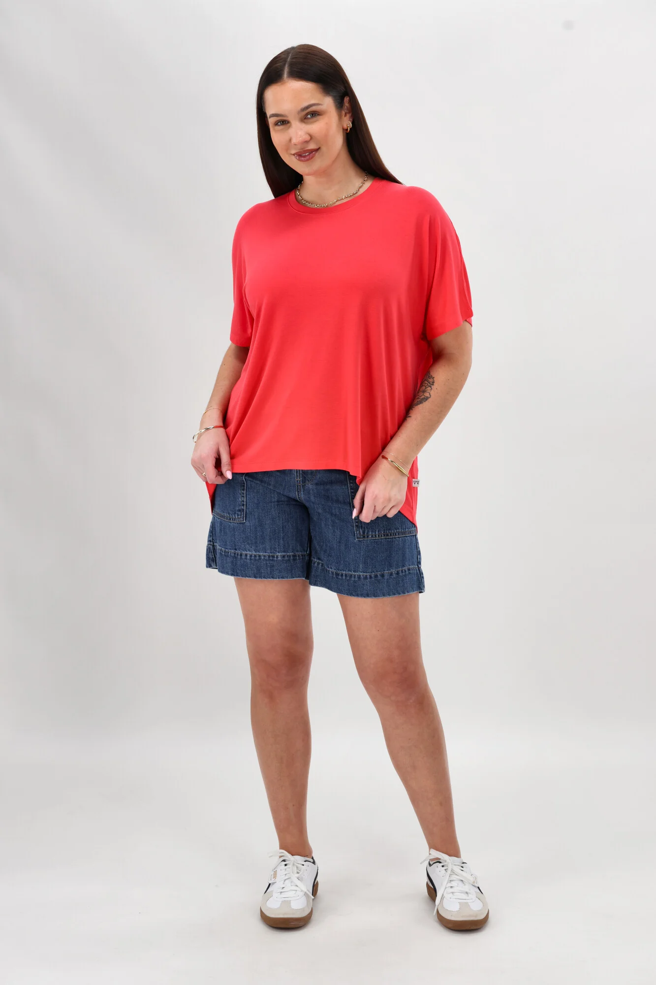 Shine On Essential Comfort Tee Coral - Image 4