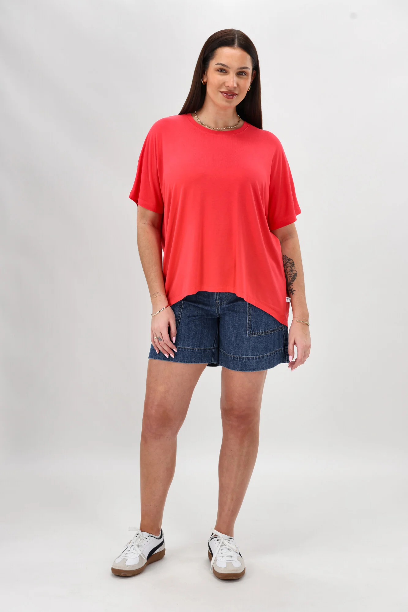 Shine On Essential Comfort Tee Coral - Image 5