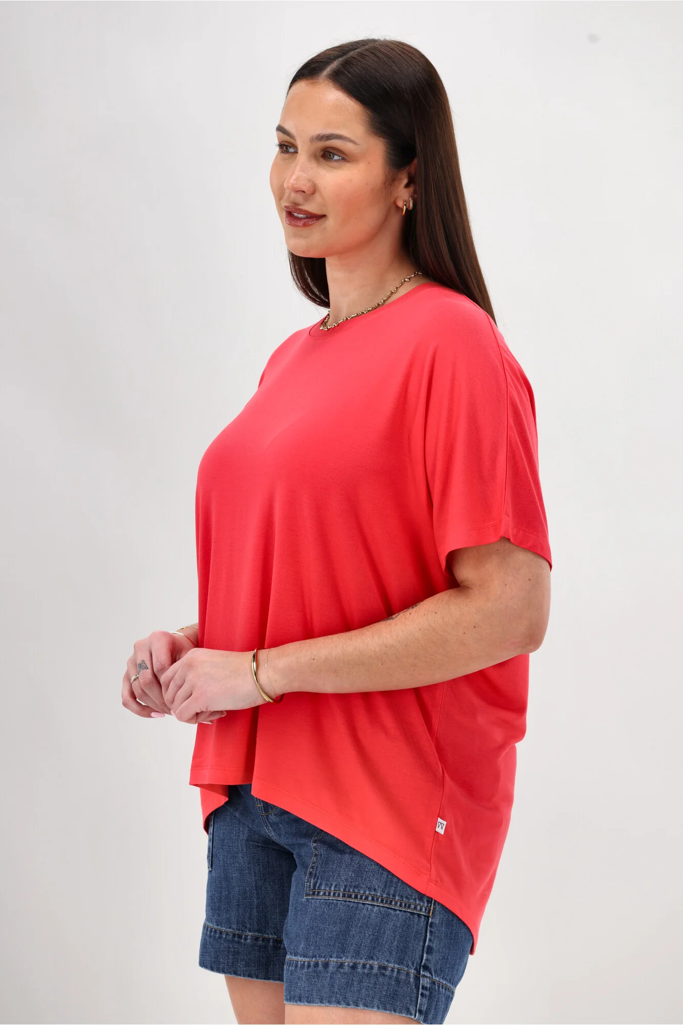 Shine On Essential Comfort Tee Coral - Image 6