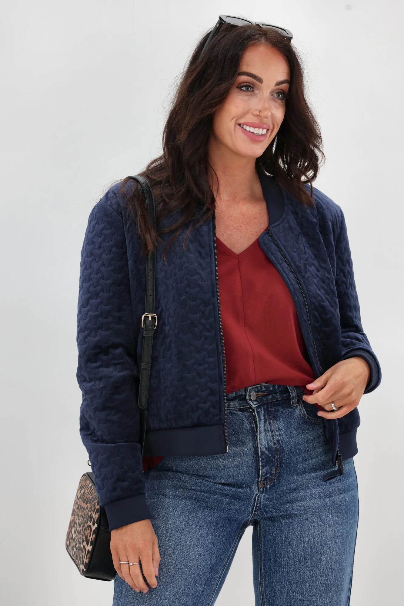 Shine On Essentials Cap Sleeve Top Cranberry - Image 2