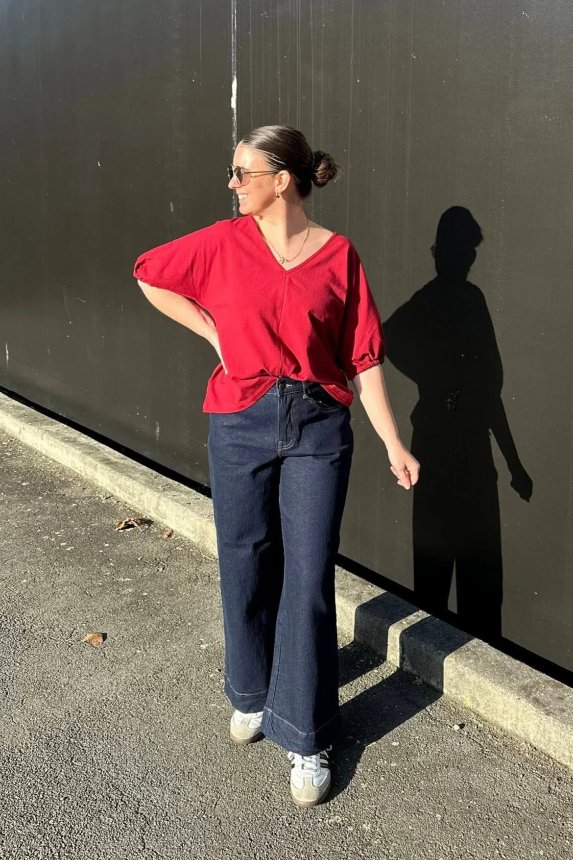 Shine On Essentials Cap Sleeve Top Cranberry - Image 3