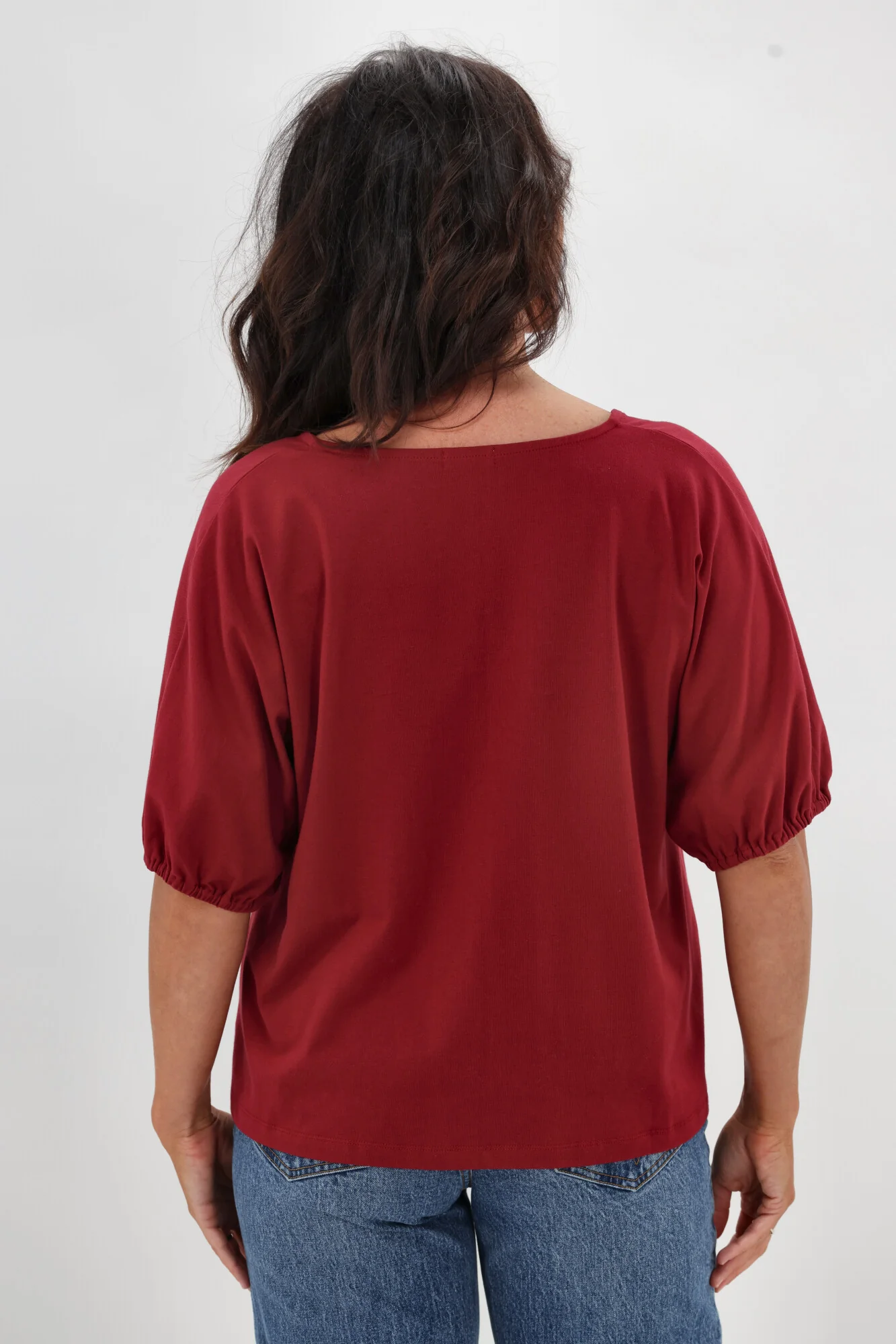Shine On Essentials Cap Sleeve Top Cranberry - Image 8