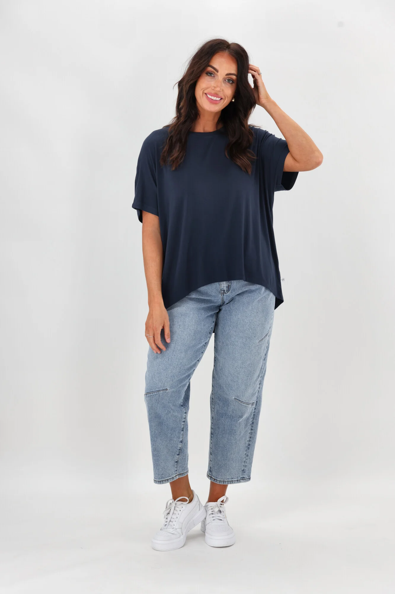 Shine On Essentials Comfort Tee Navy - Image 4