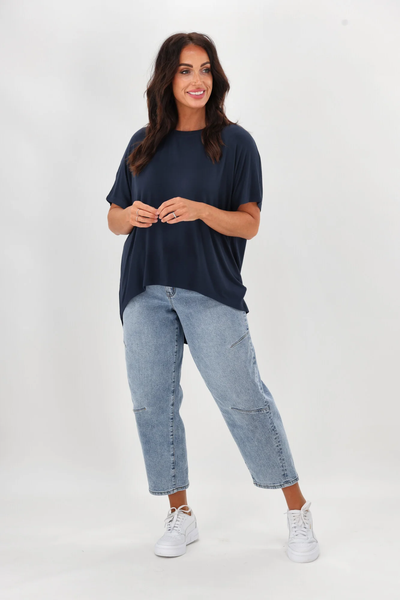 Shine On Essentials Comfort Tee Navy - Image 5