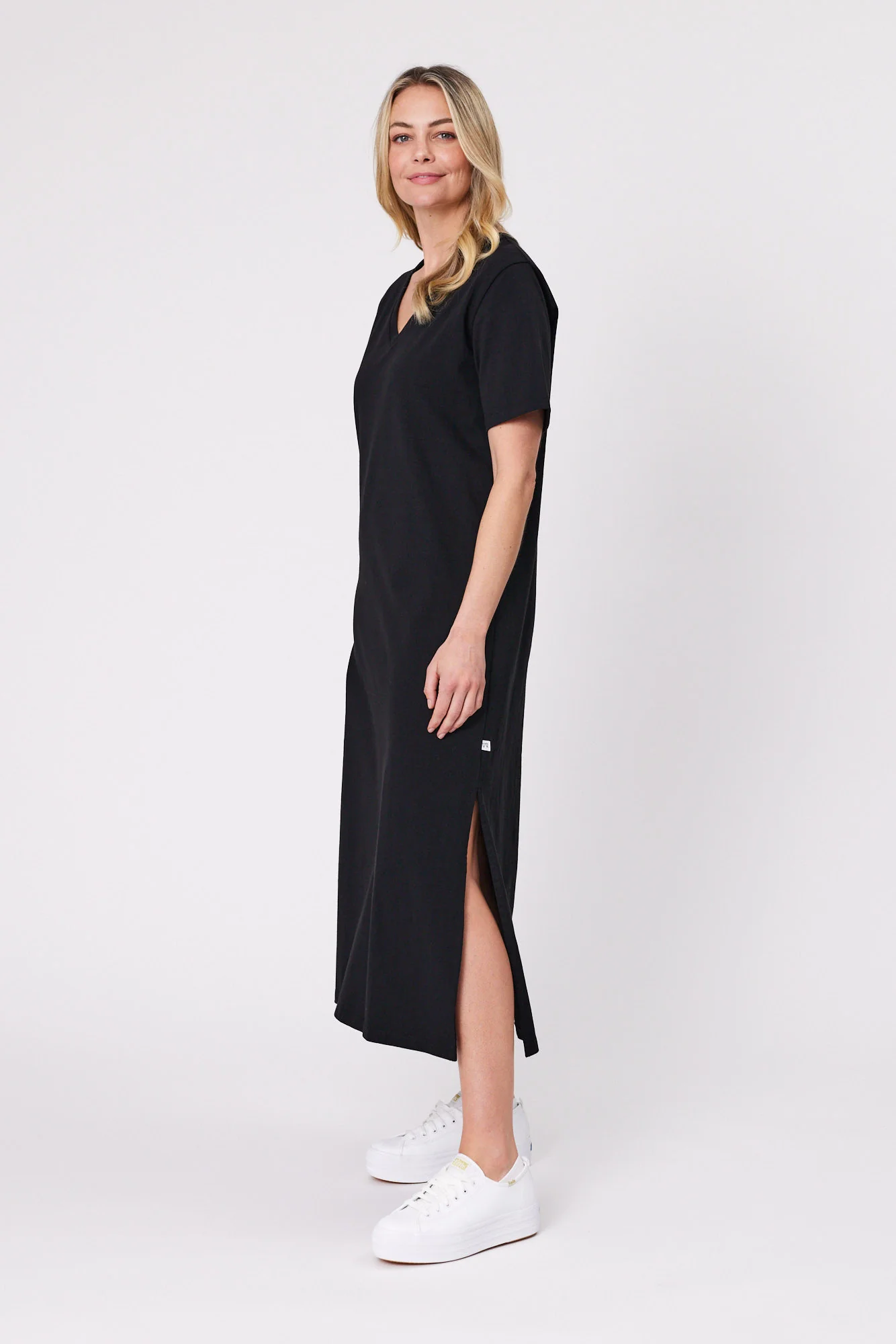 Shine On Essentials Maxi Tee Dress Black - Image 6