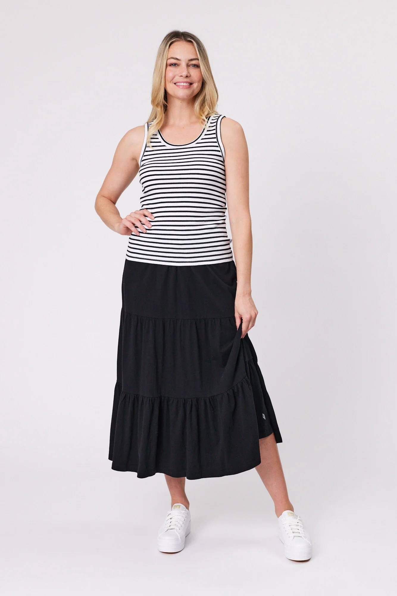 Shine On Essentials Midi Skirt Black - Image 3