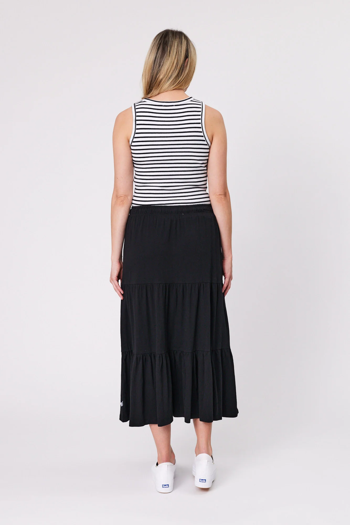 Shine On Essentials Midi Skirt Black - Image 7