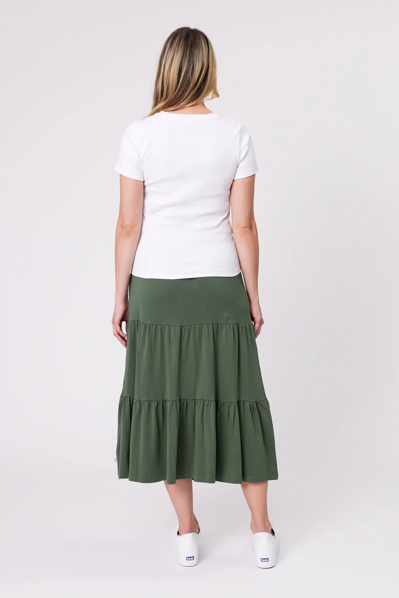 Shine On Essentials Midi Skirt Khaki - Image 7