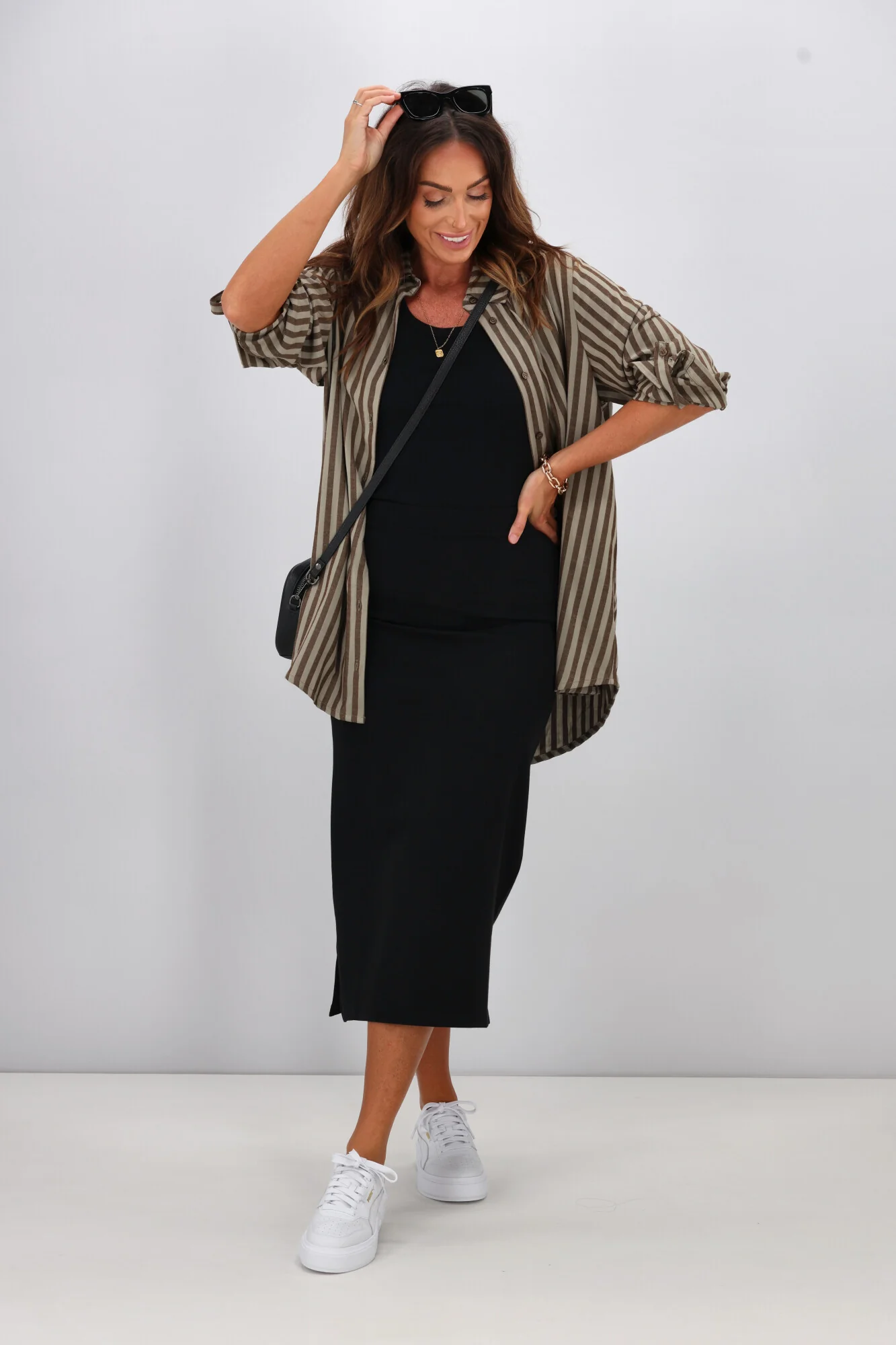 Shine On Essentials Midi Slip Skirt Black - Image 7