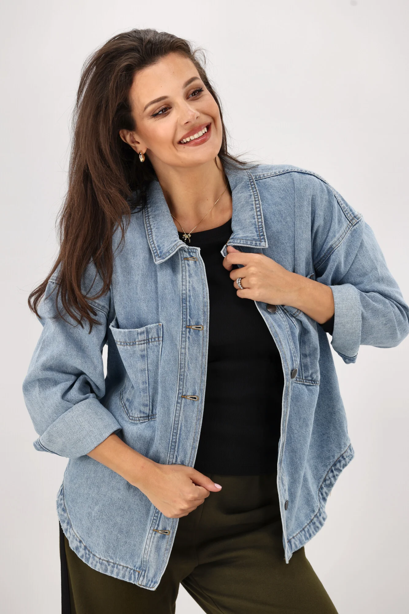 Shine On Essentials Rib Long Sleeve Black - Image 3