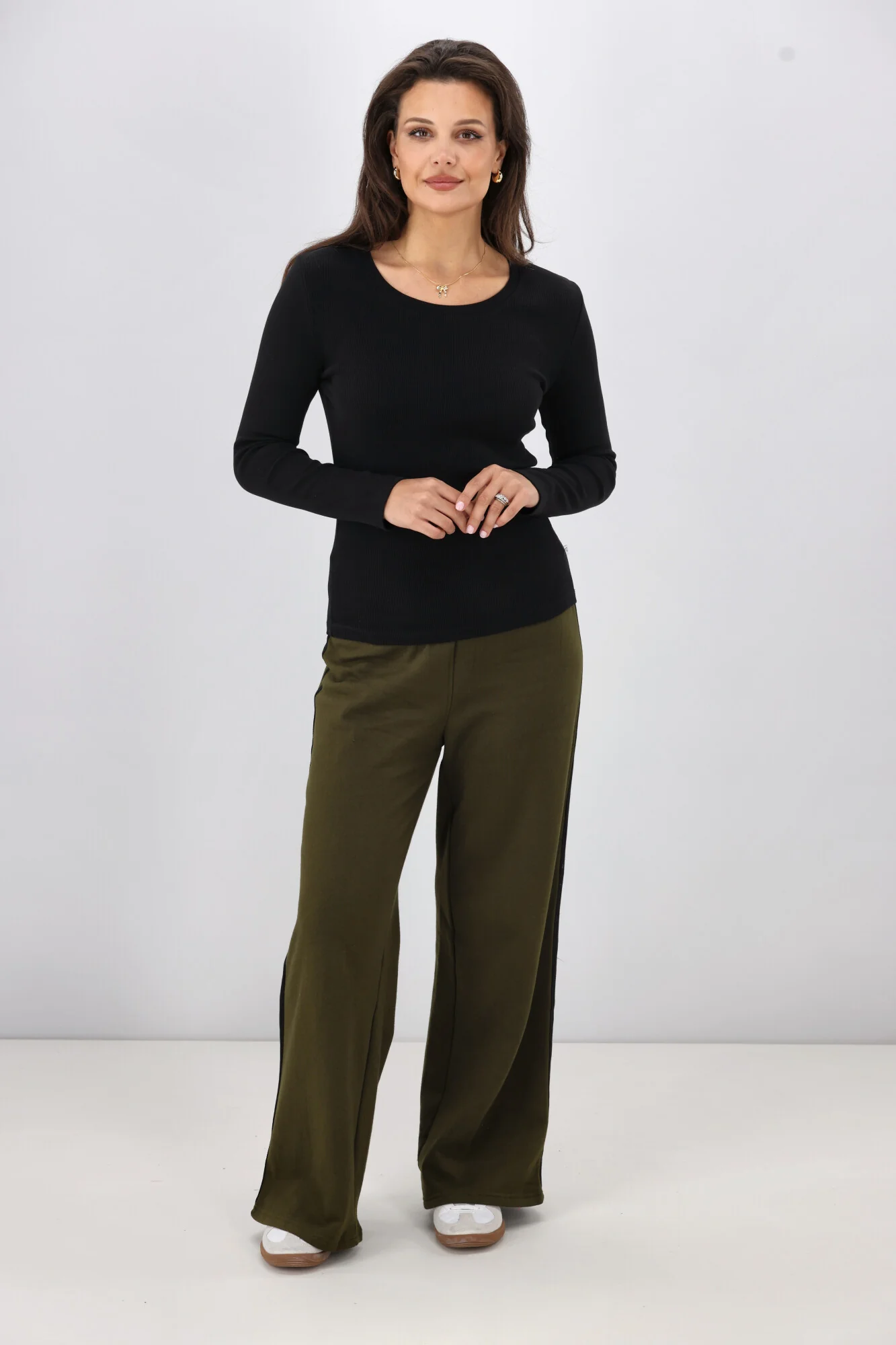 Shine On Essentials Rib Long Sleeve Black - Image 4