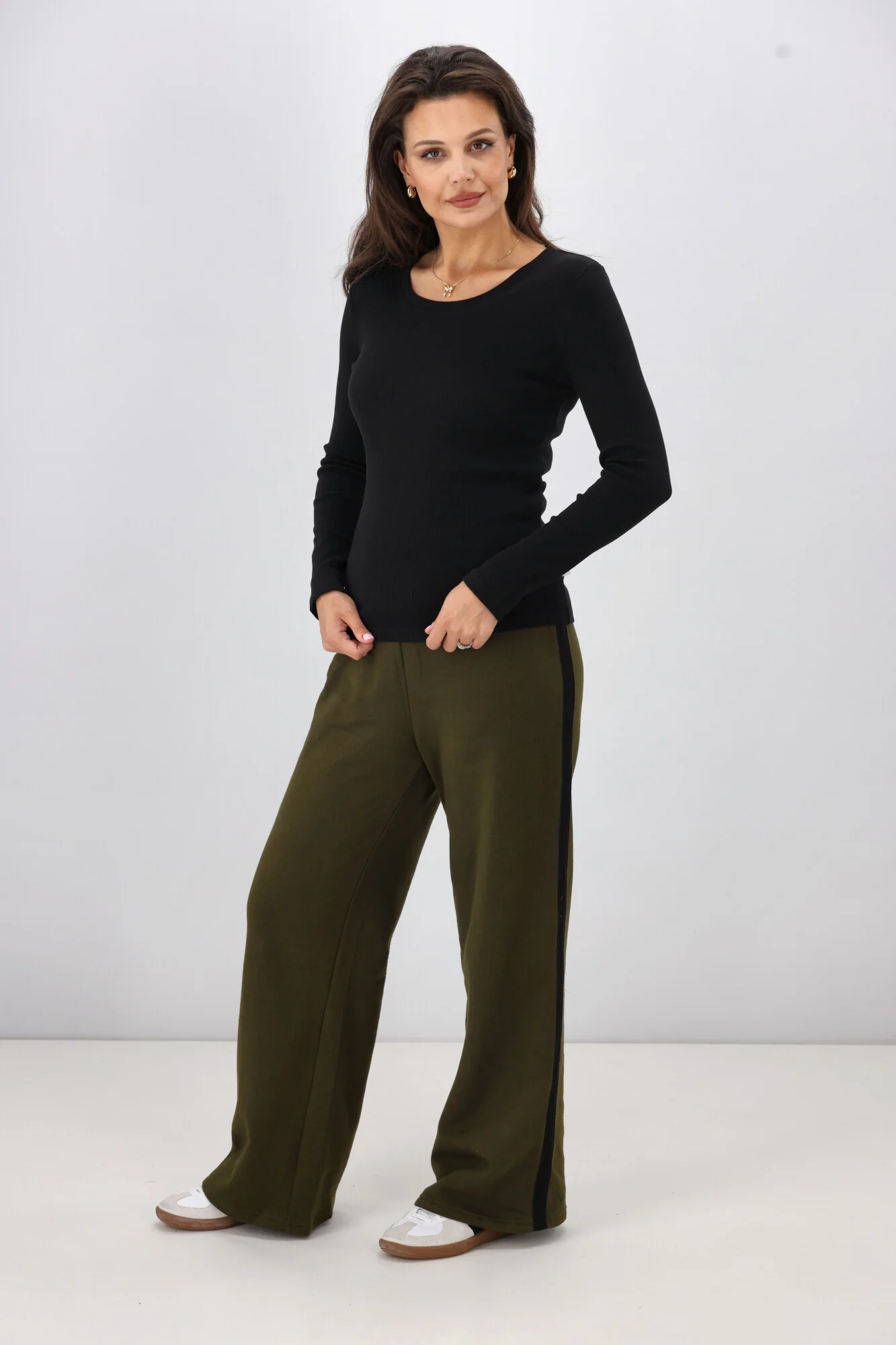 Shine On Essentials Rib Long Sleeve Black - Image 7