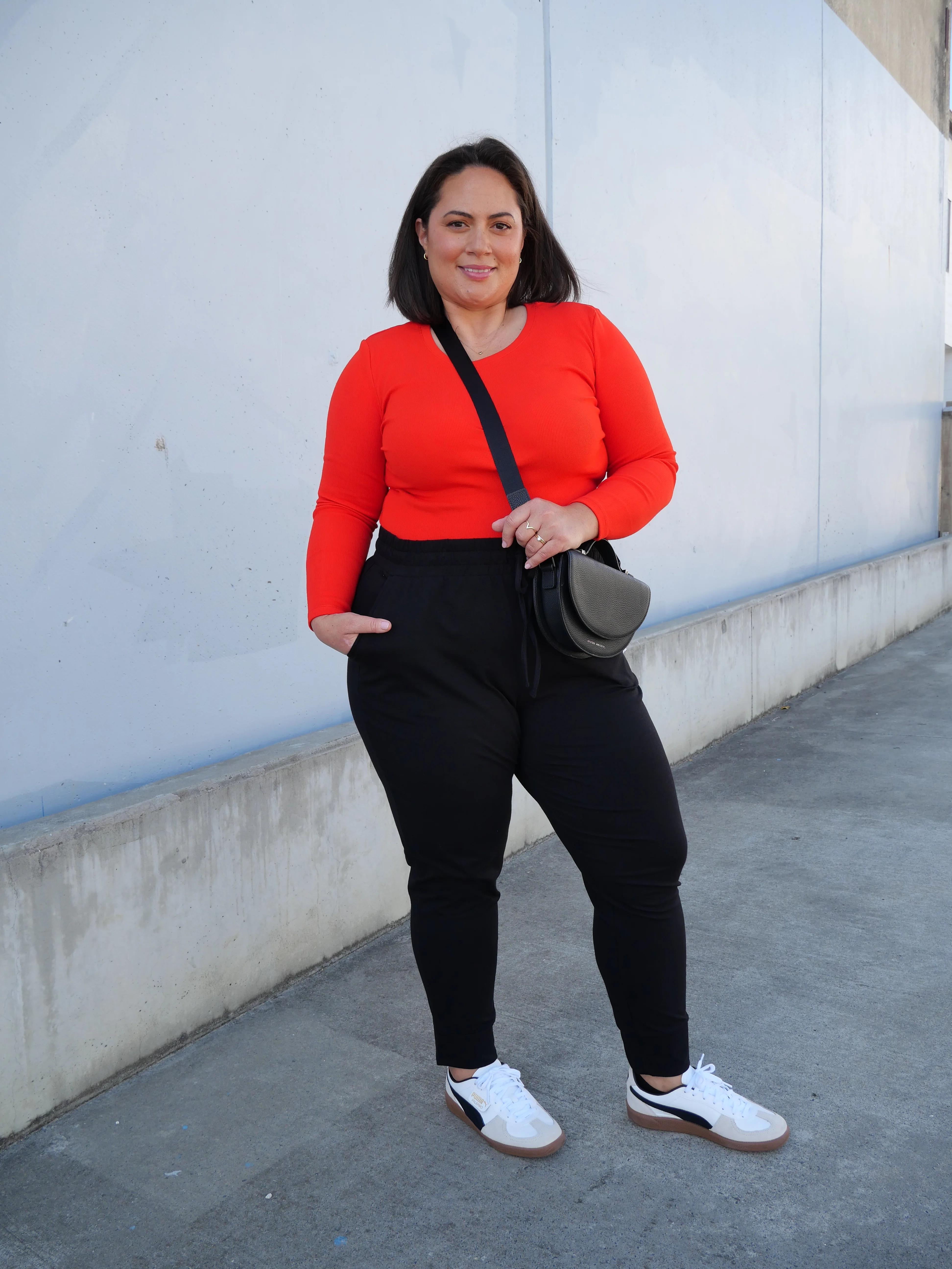 Shine On Essentials Rib Long Sleeve Bright Red - Image 4
