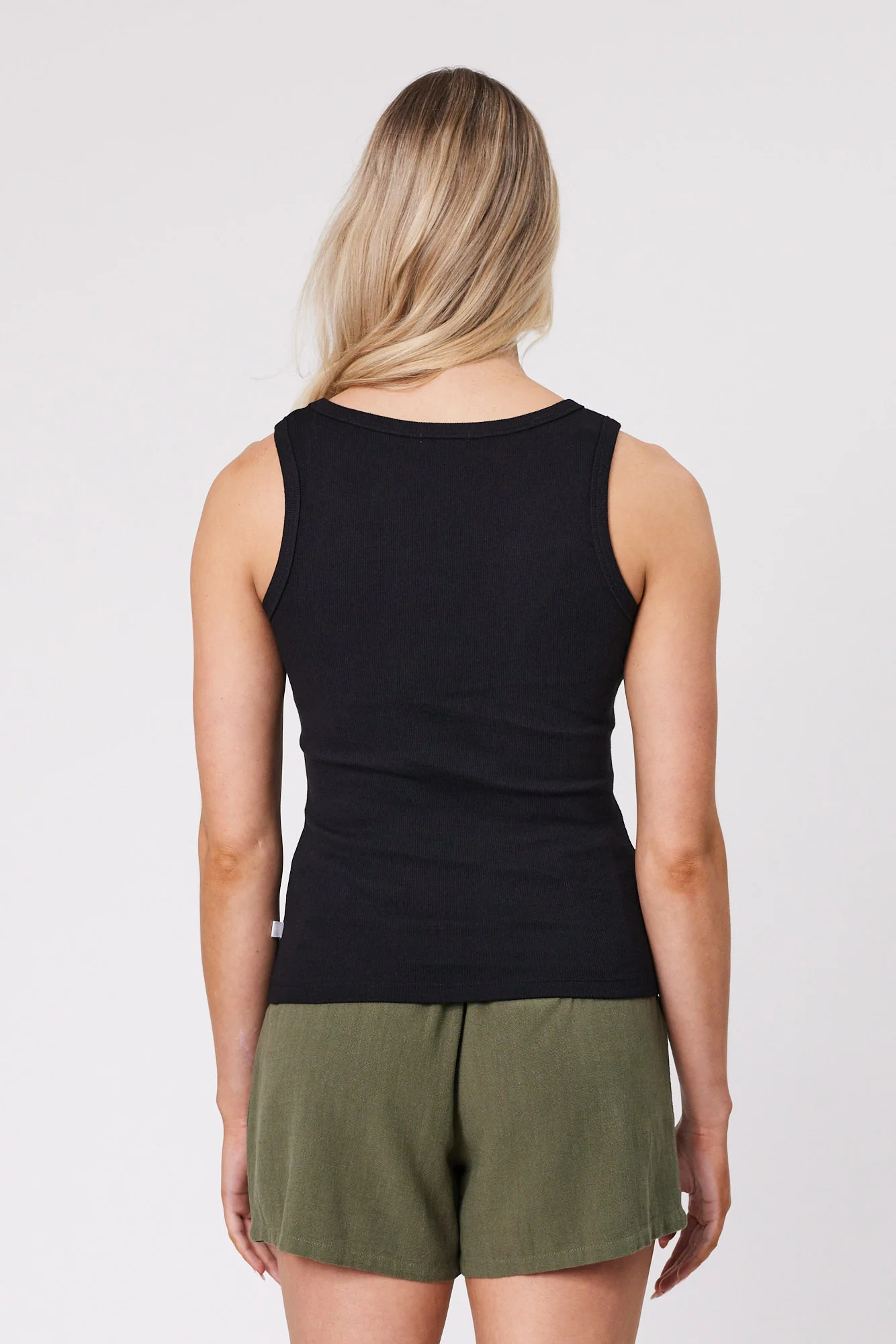 Shine On Essentials Rib Tank Black - Image 6